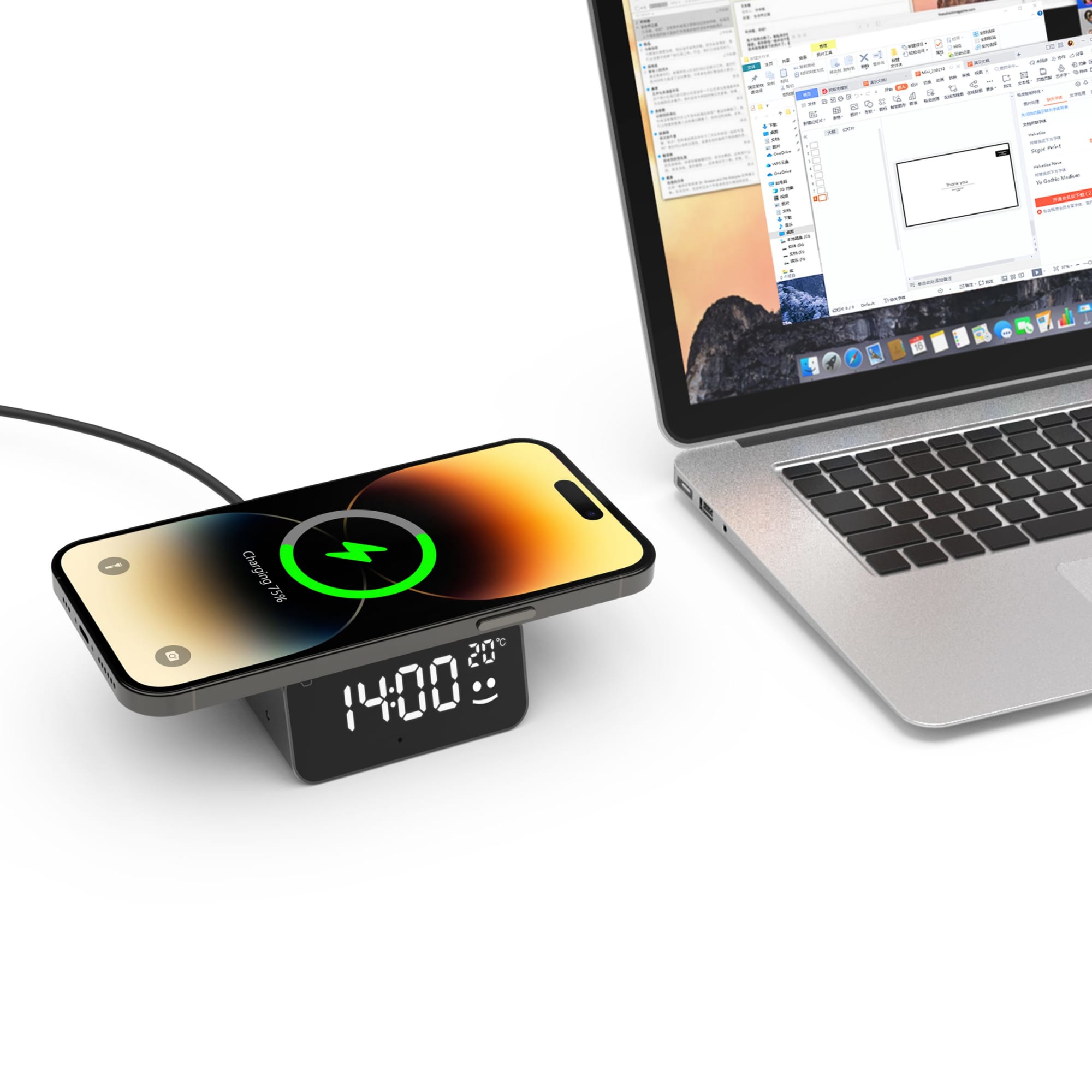 Reddi Alarm Clock & Wireless Charger 15Watt 'recycled aluminum'