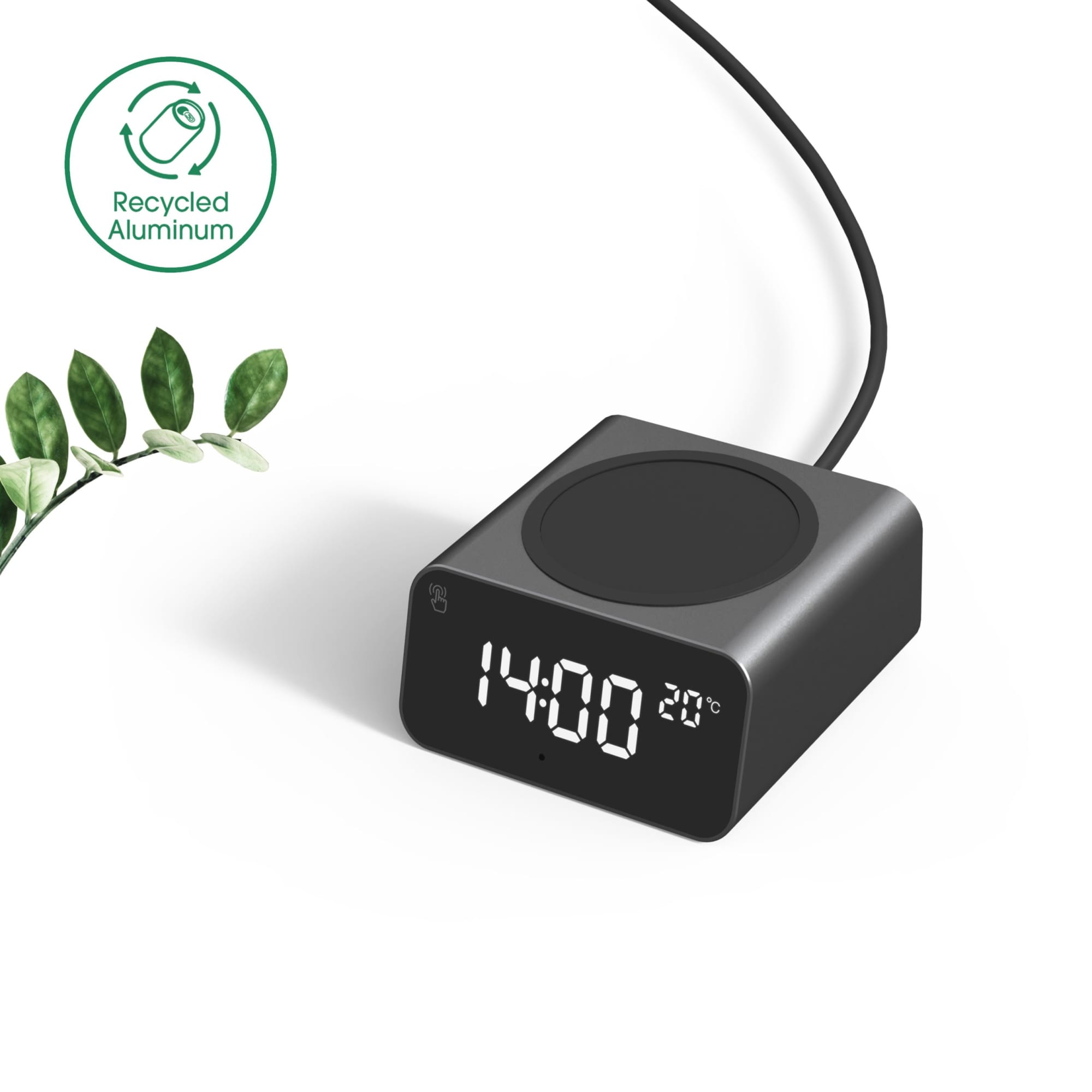 Reddi Alarm Clock & Wireless Charger 15Watt 'recycled aluminum'