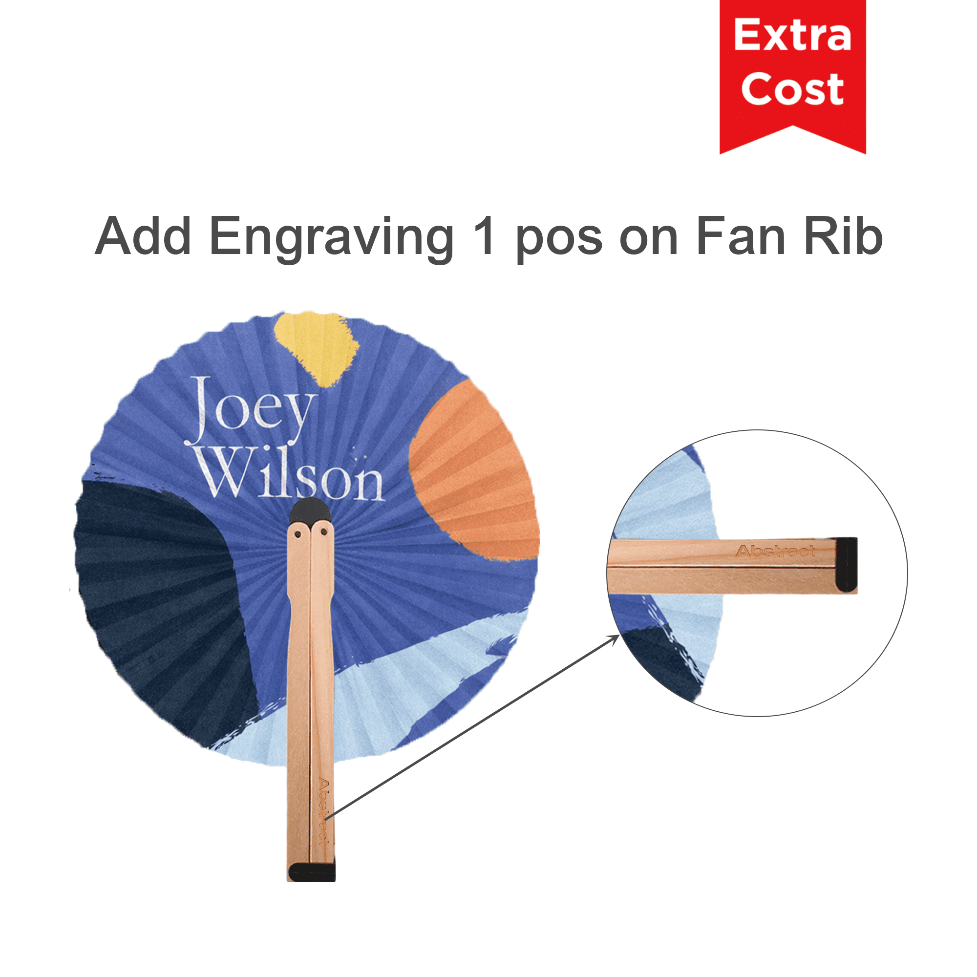 Round Wooden Paper Fan
