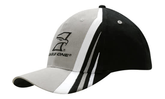 Brushed Heavy Cotton with Fabric Inserts and Embroidery on Crown & Peak