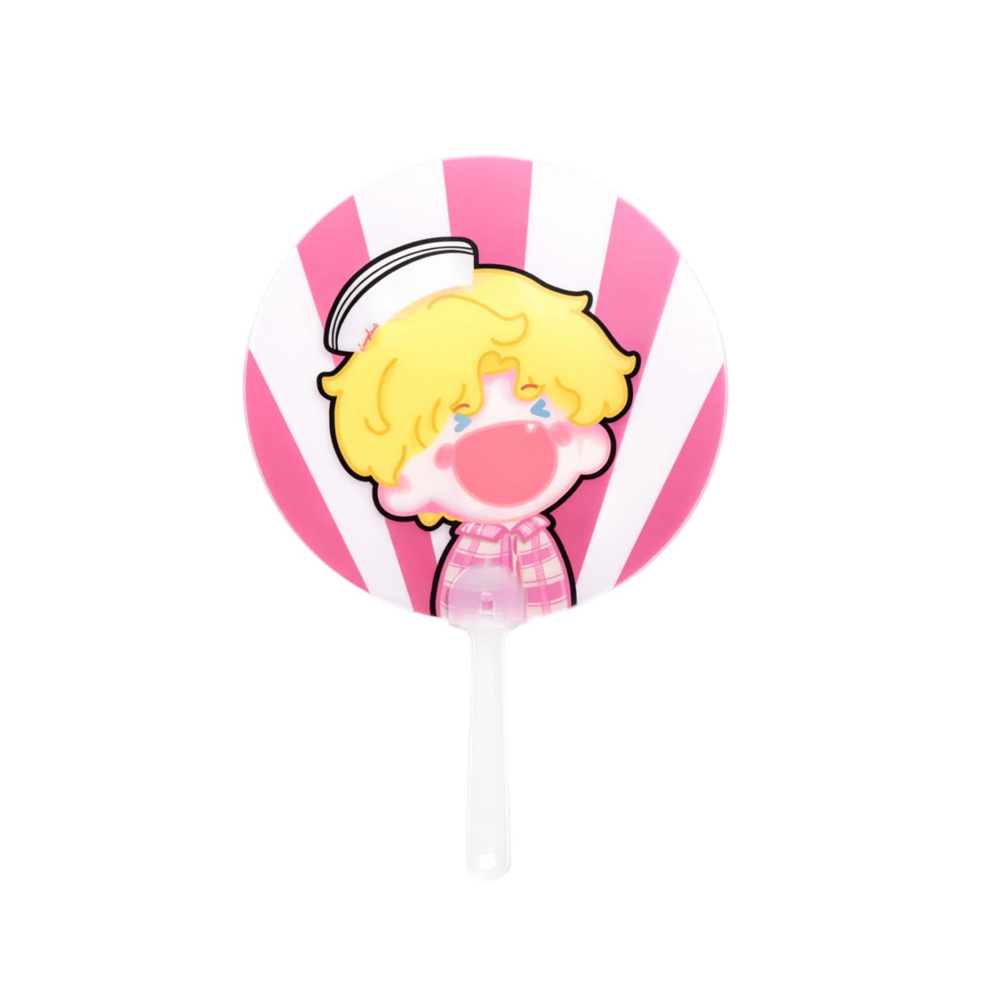 Custom Shape Transparent PVC Hand Fan A