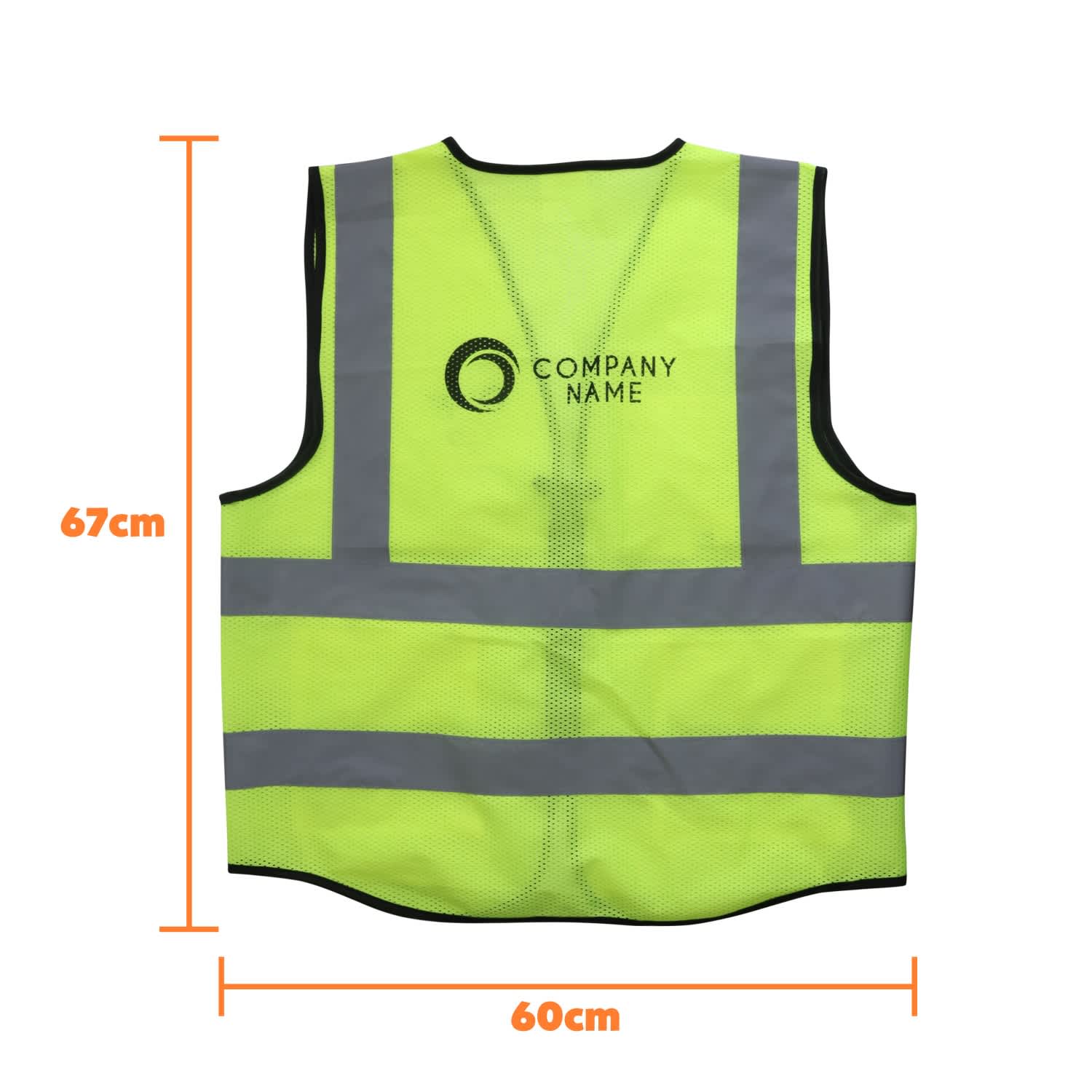 Unisex Adults Hi-Vis Vest With Reflective Tapes and Functional Pockets