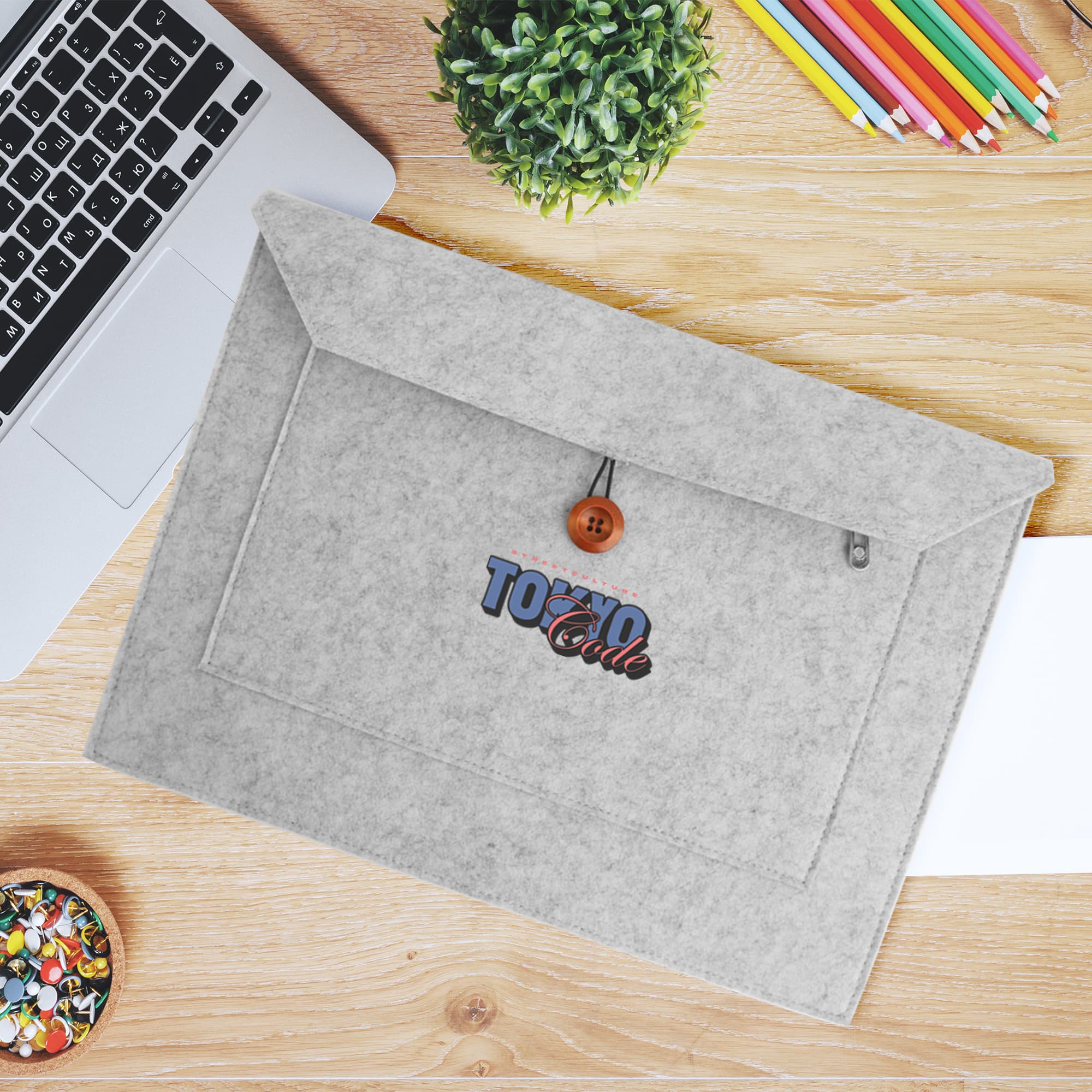 RPET Custom Felt Laptop Bag