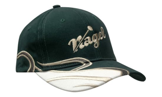 Brushed Heavy Cotton with Swirl Embroidery on Crown & Peak