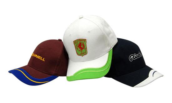 Brushed Heavy Cotton with Peak Insert/Embroidered Lines