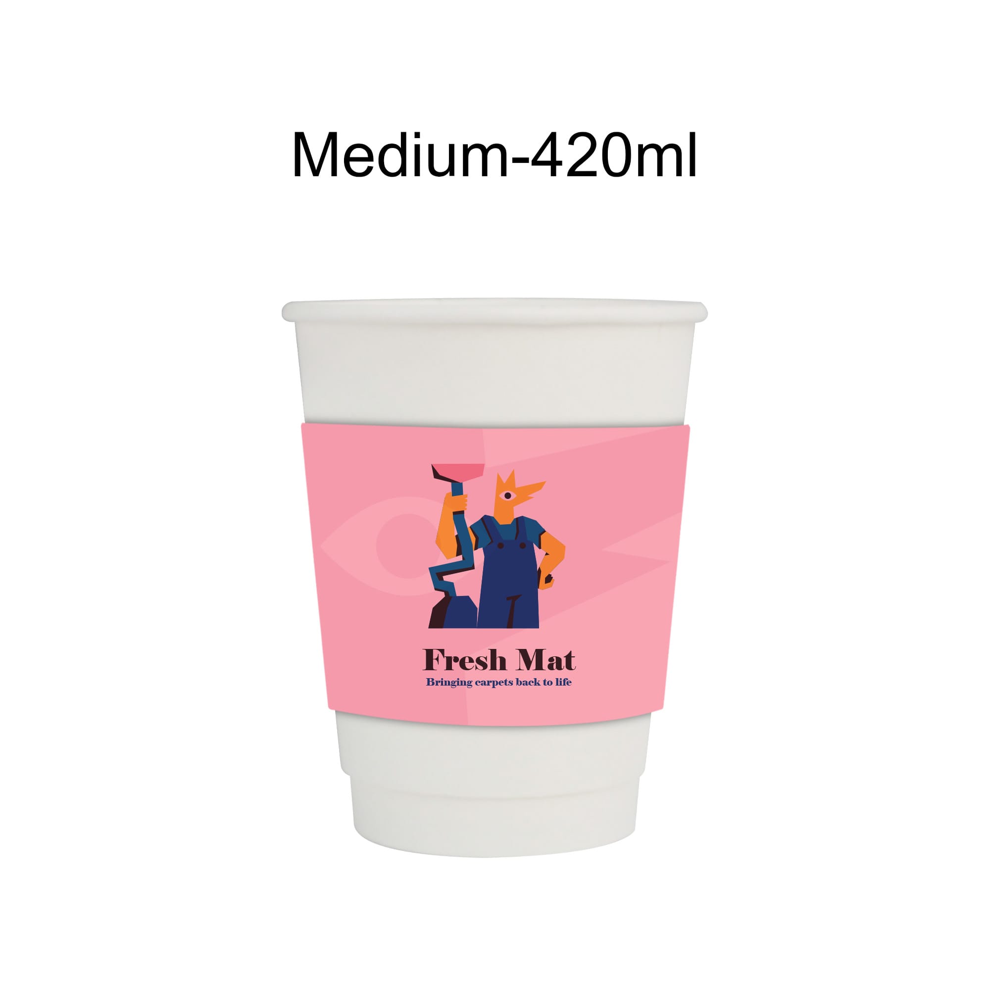 PLA Double Wall Compostable Paper Cups with Cup Sleeve