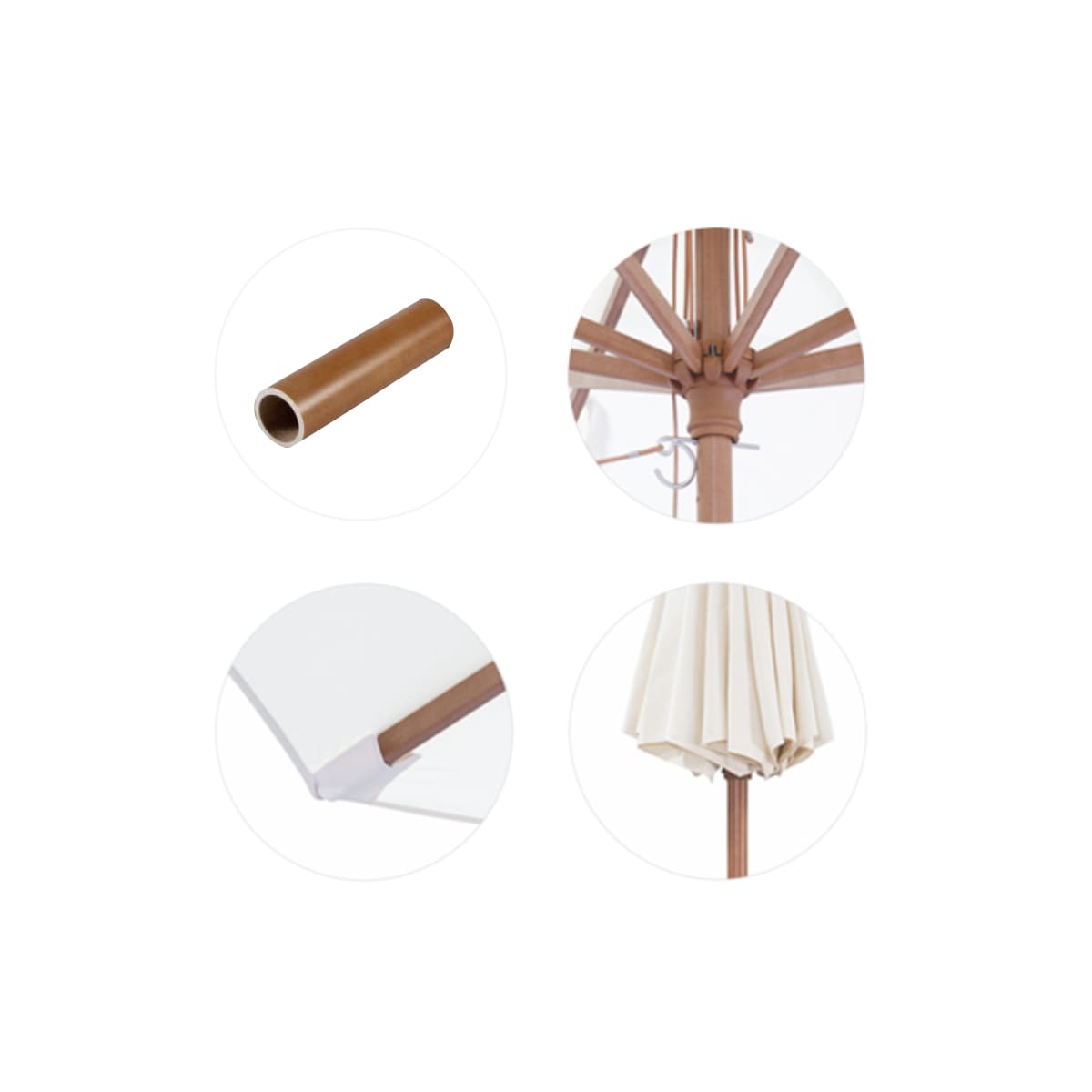 2x2m Wind-resistant Square Stock Colour Outdoor Umbrella