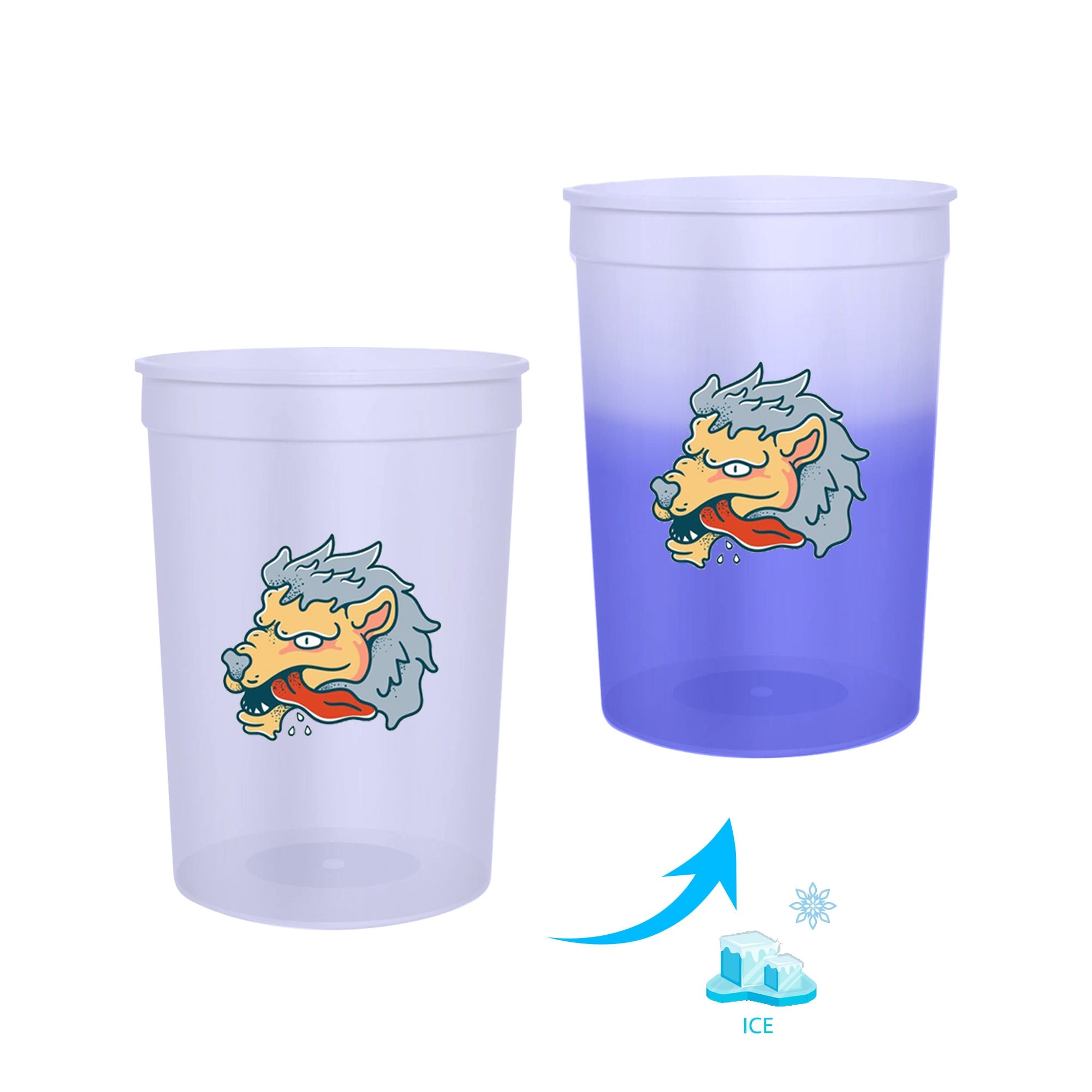 473ml Colour Changing Plastic Stadium Cup