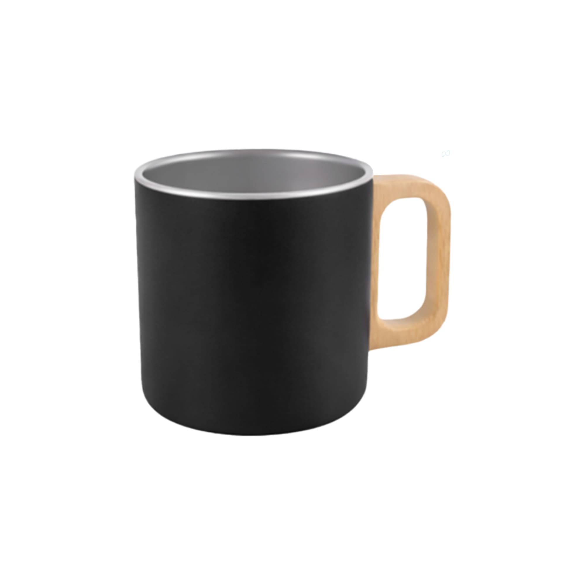 400ML Stainless Steel Insulated Mug with Wooden Handle