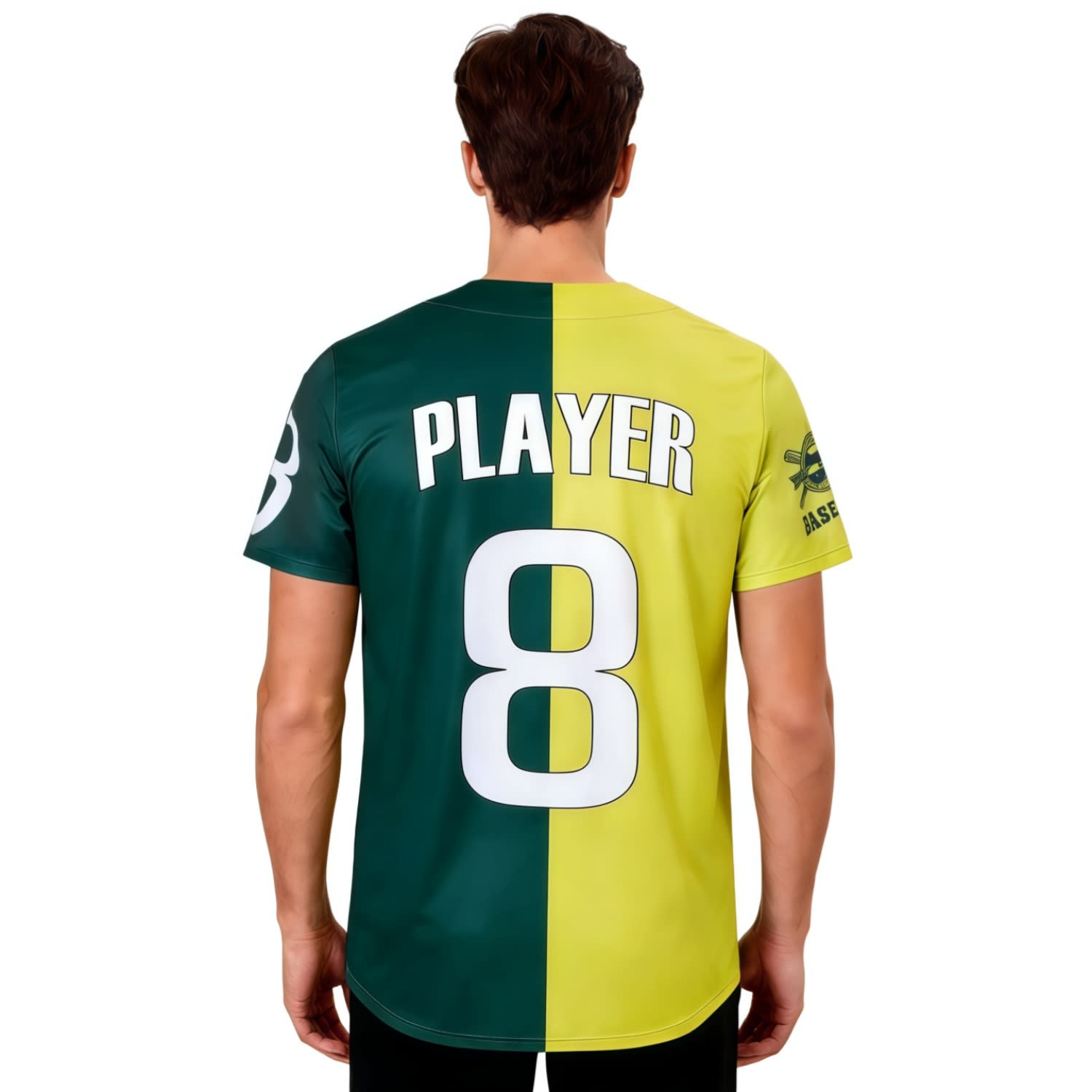 Men's 100% Polyester Sublimated Full-Button Baseball Jersey