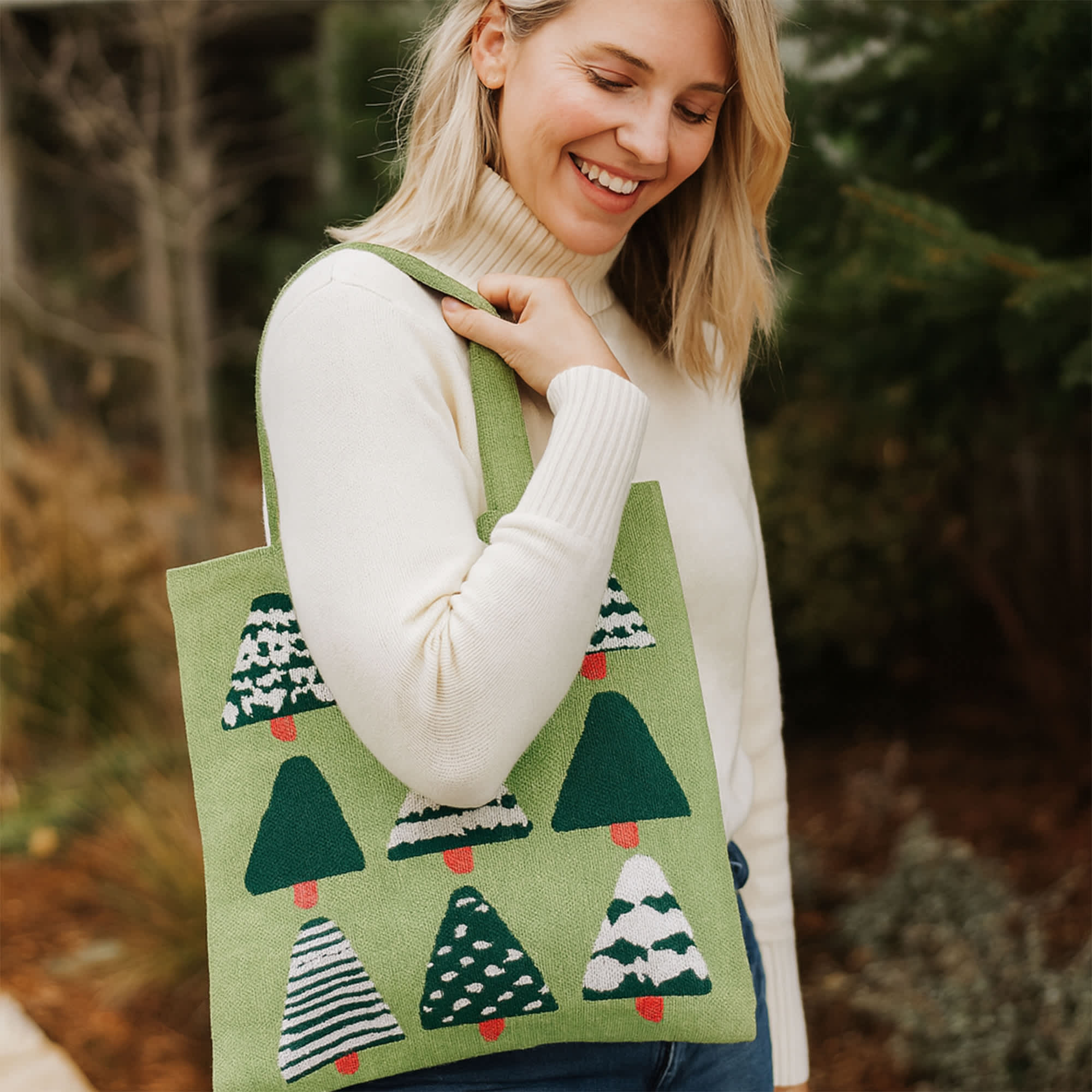 Knitted Flat Tote Bag