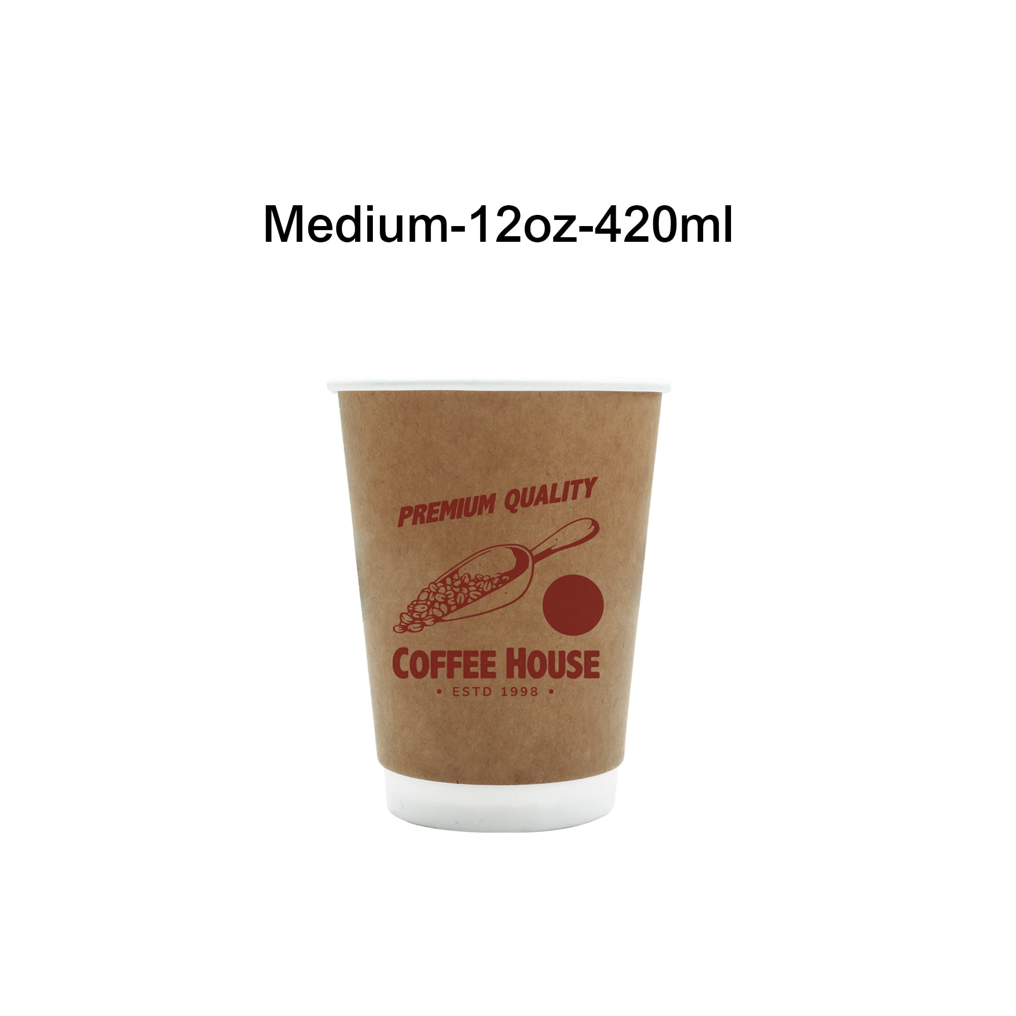 PLA Double Wall Compostable Kraft Paper Cups