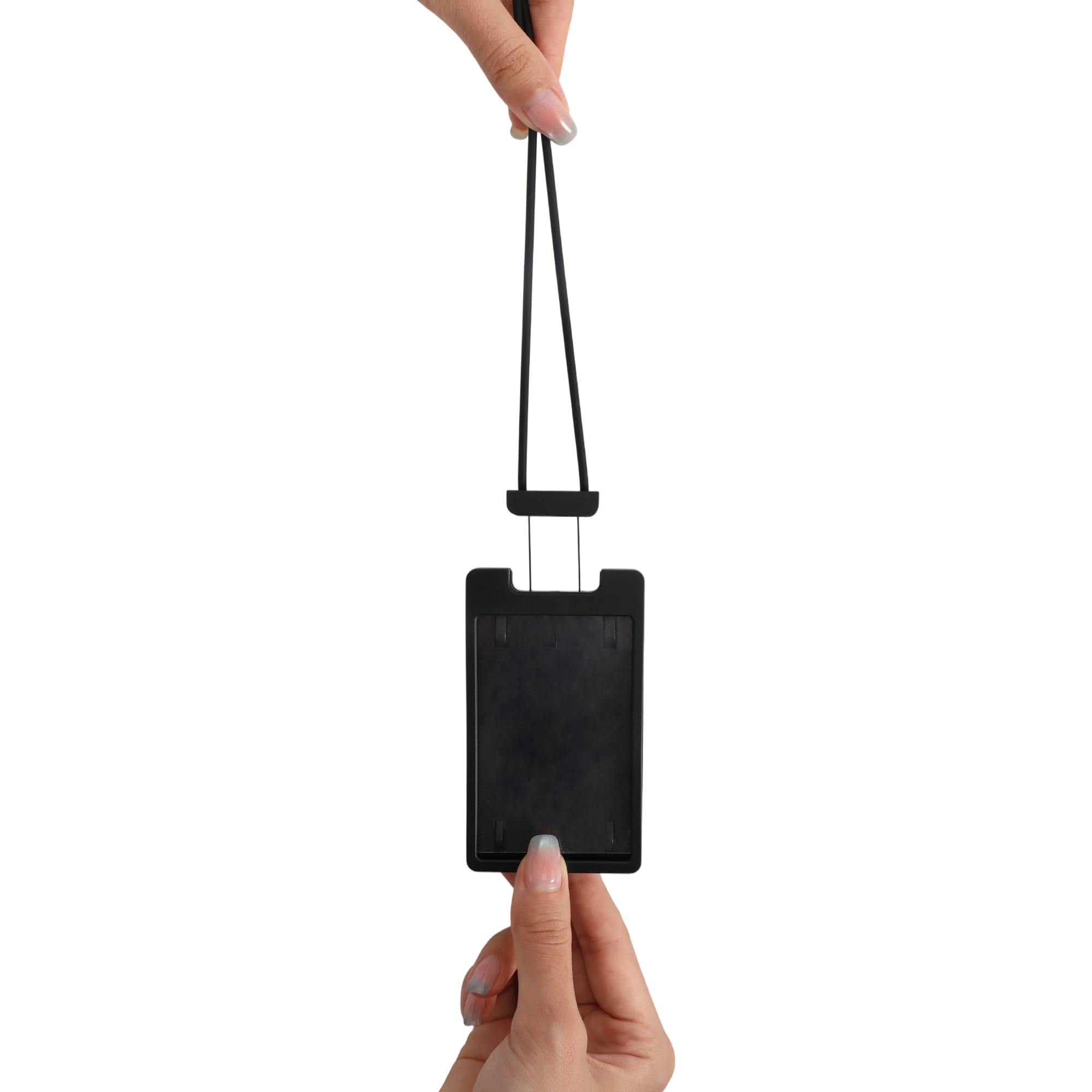 ABS Retractable Card Holder with Silicone Strap