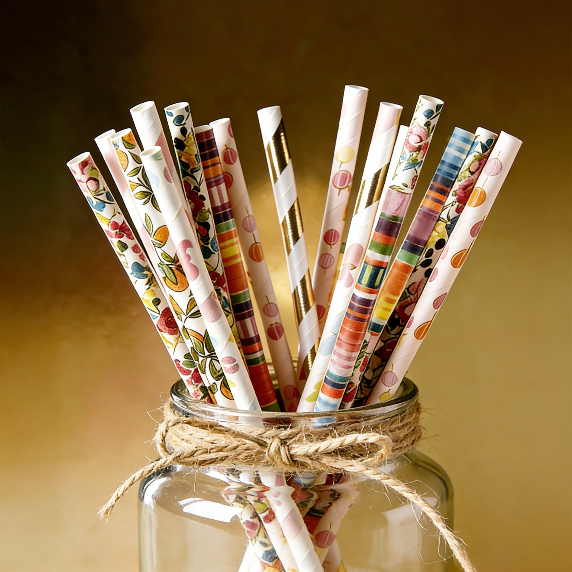 Custom Disposable 4-ply Straight Drinking Paper Straw