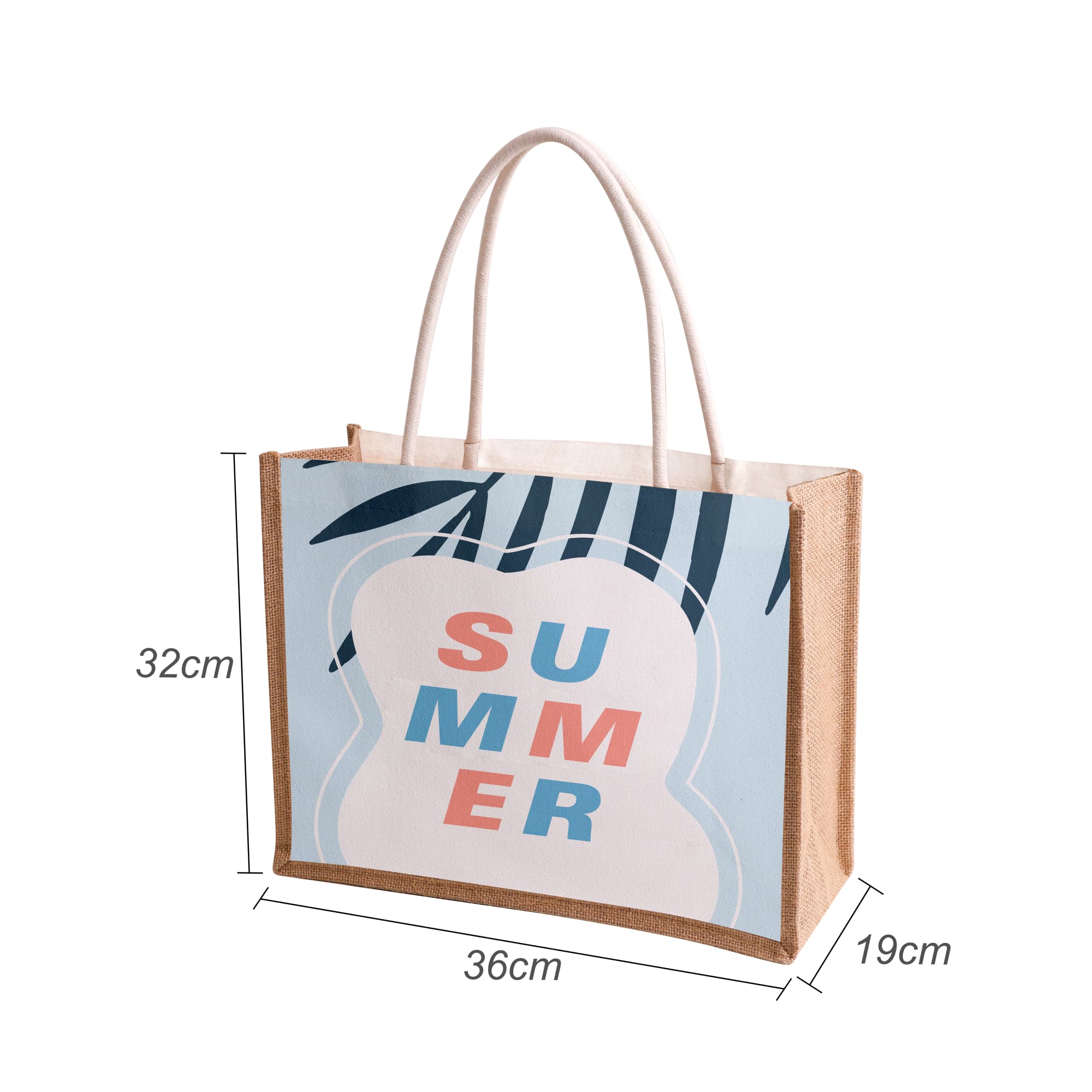 Canvas and Jute Tote Bag
