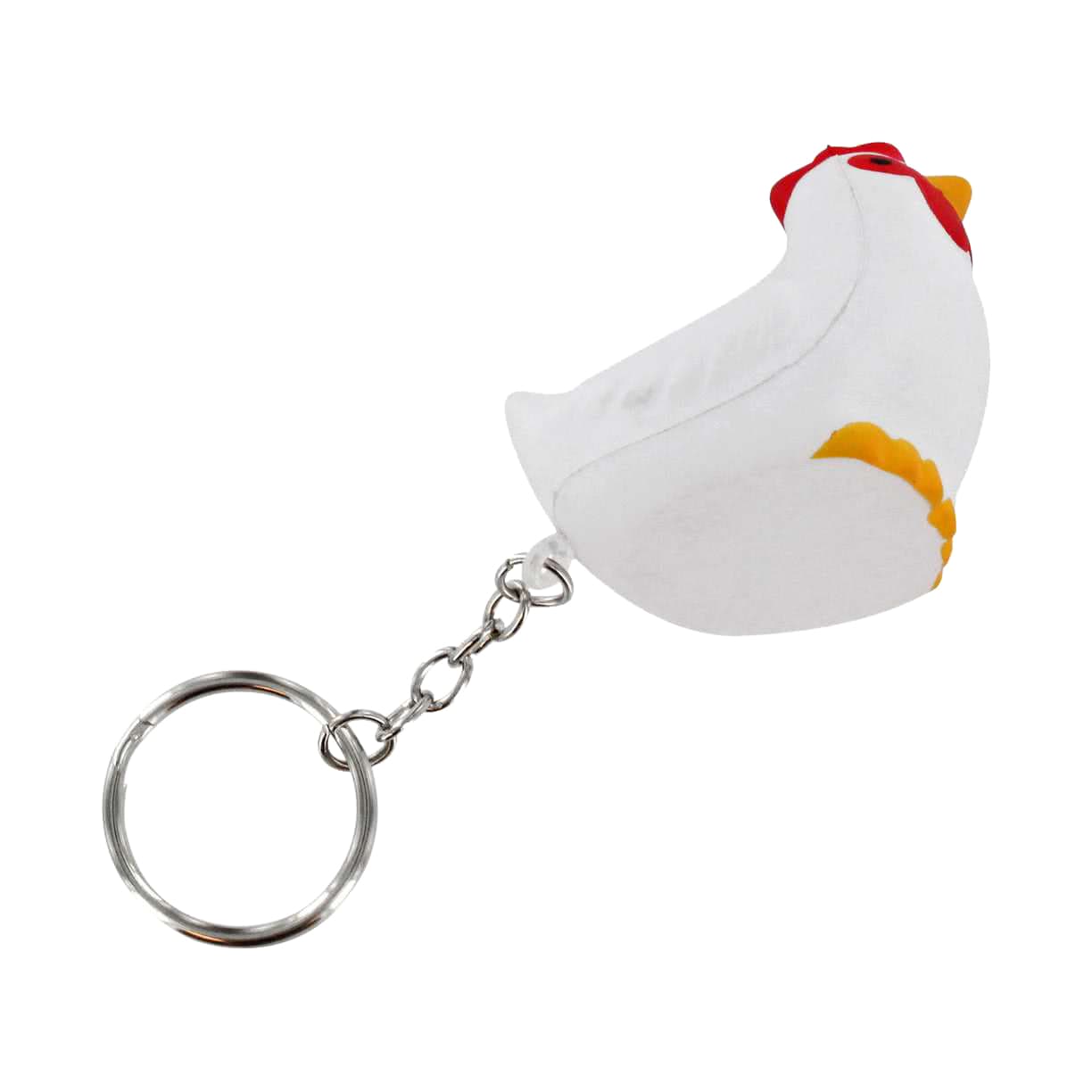Keyring with Rooster Stress Reliever