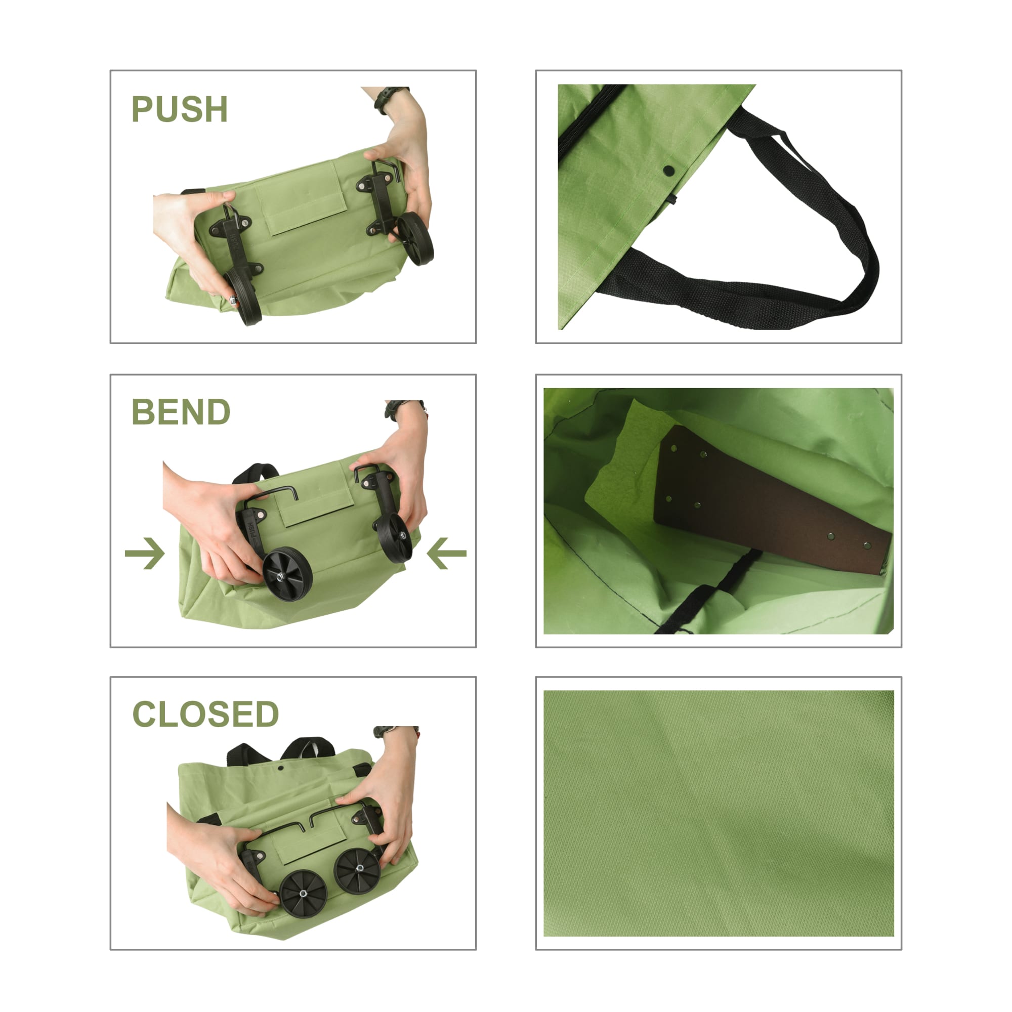 2 in 1 Collapsible Shopping Trolley Bag