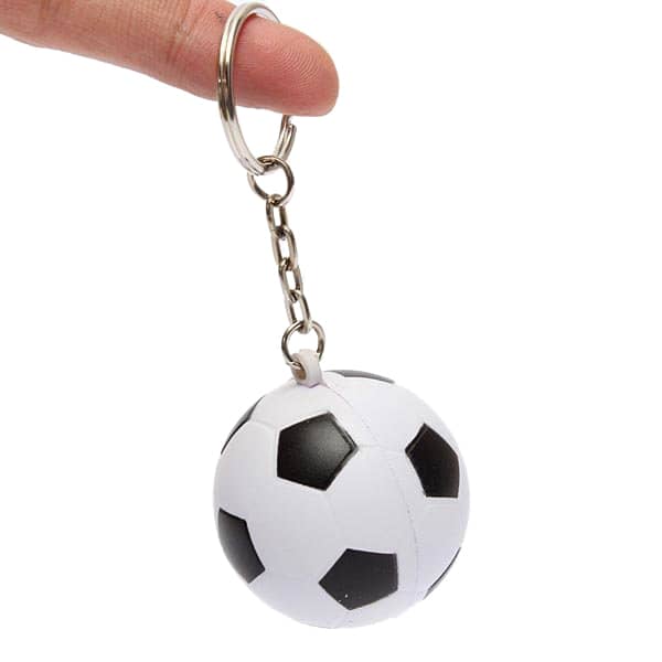 Keyring with Football Stress Relievers