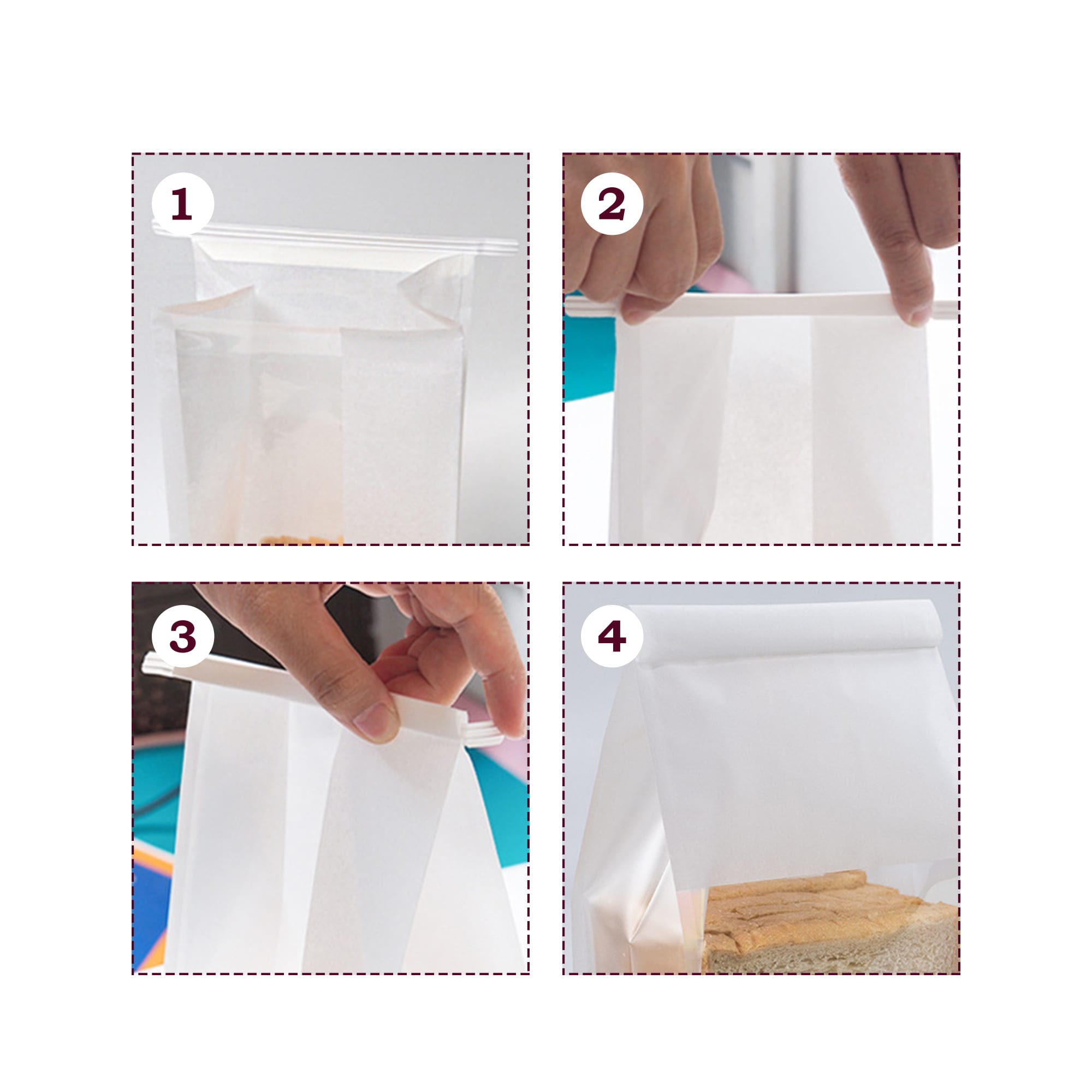 Iron Wire Sealing Storage Bag (13x28x10cm)