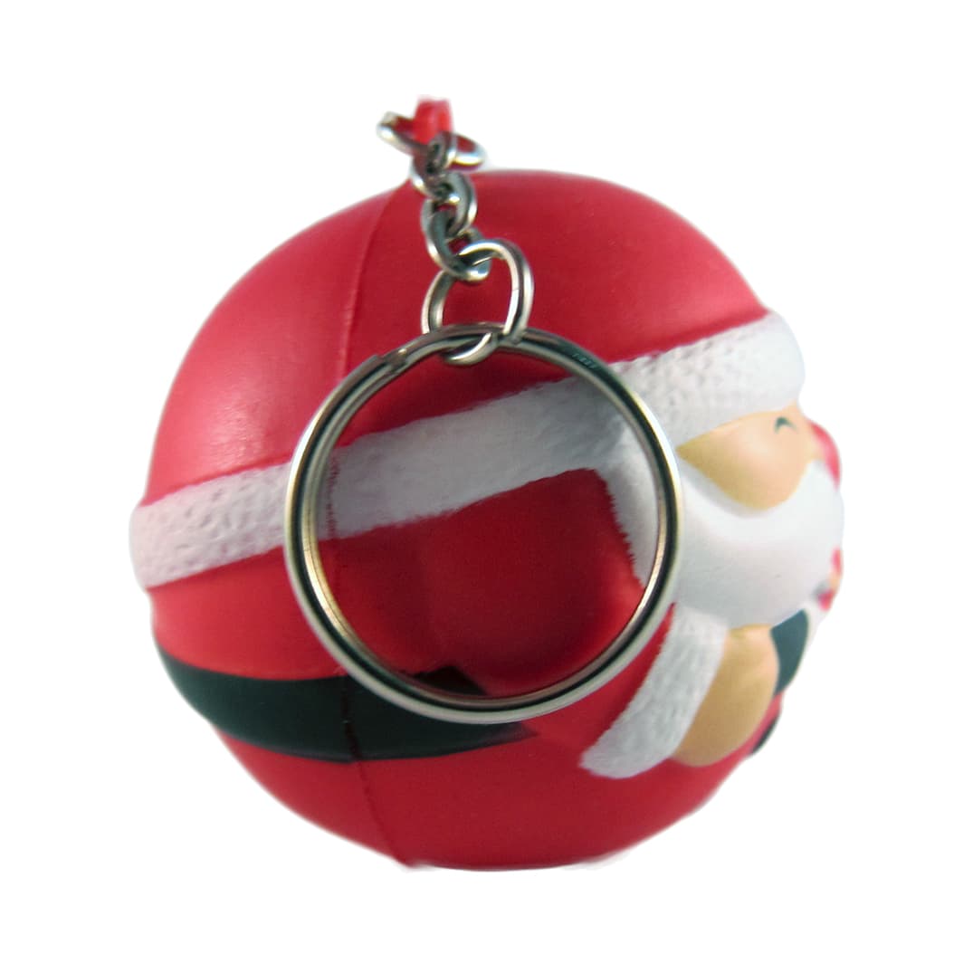 Keyring with Santa Stress Reliever