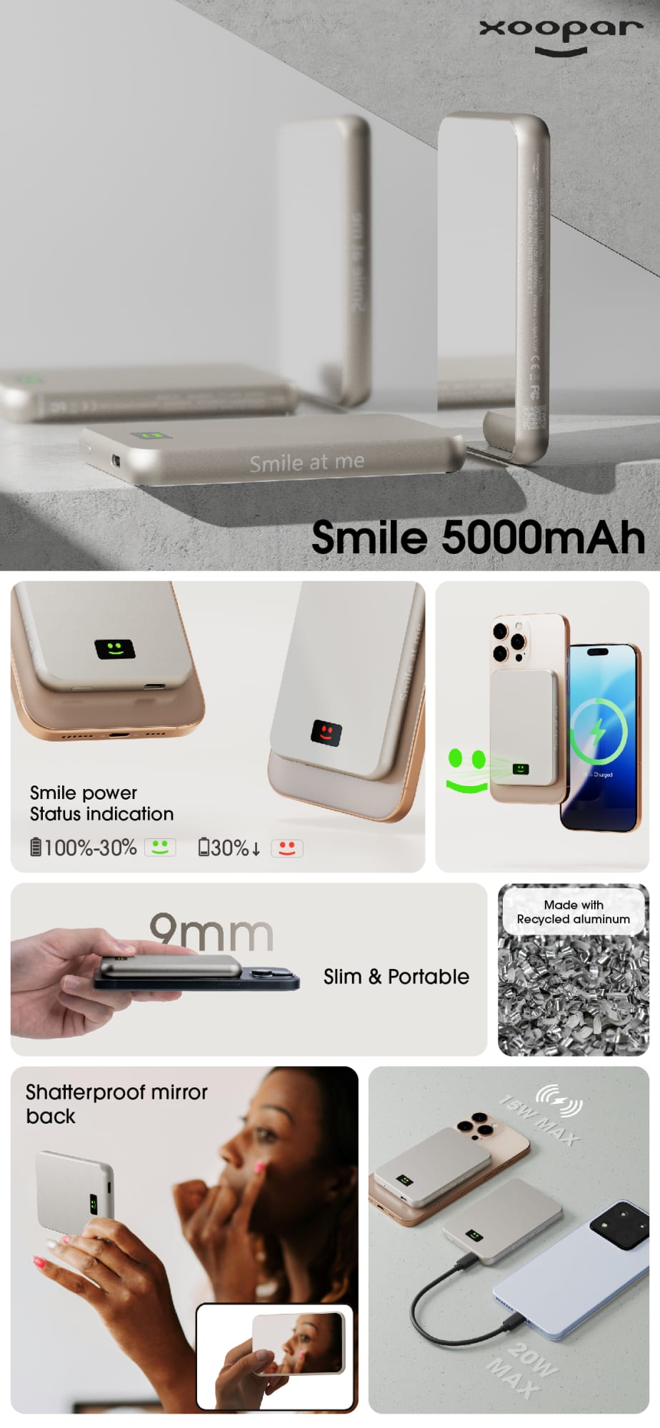 Smile 5000mAh powerbank 'recycled'