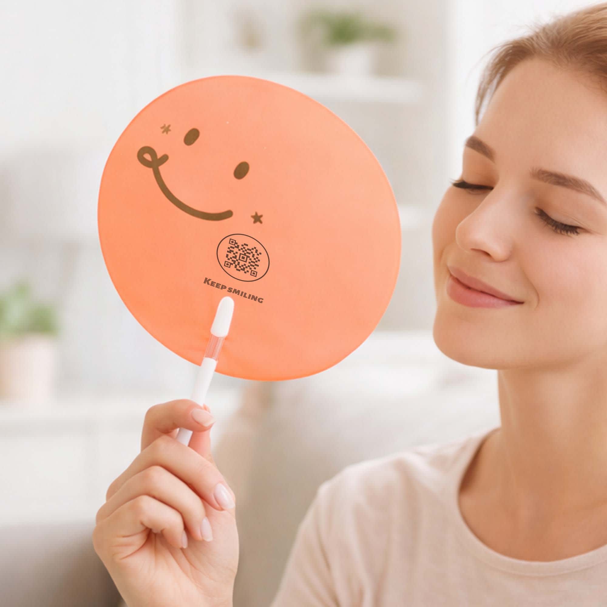 Custom Shape Transparent PVC Hand Fan B