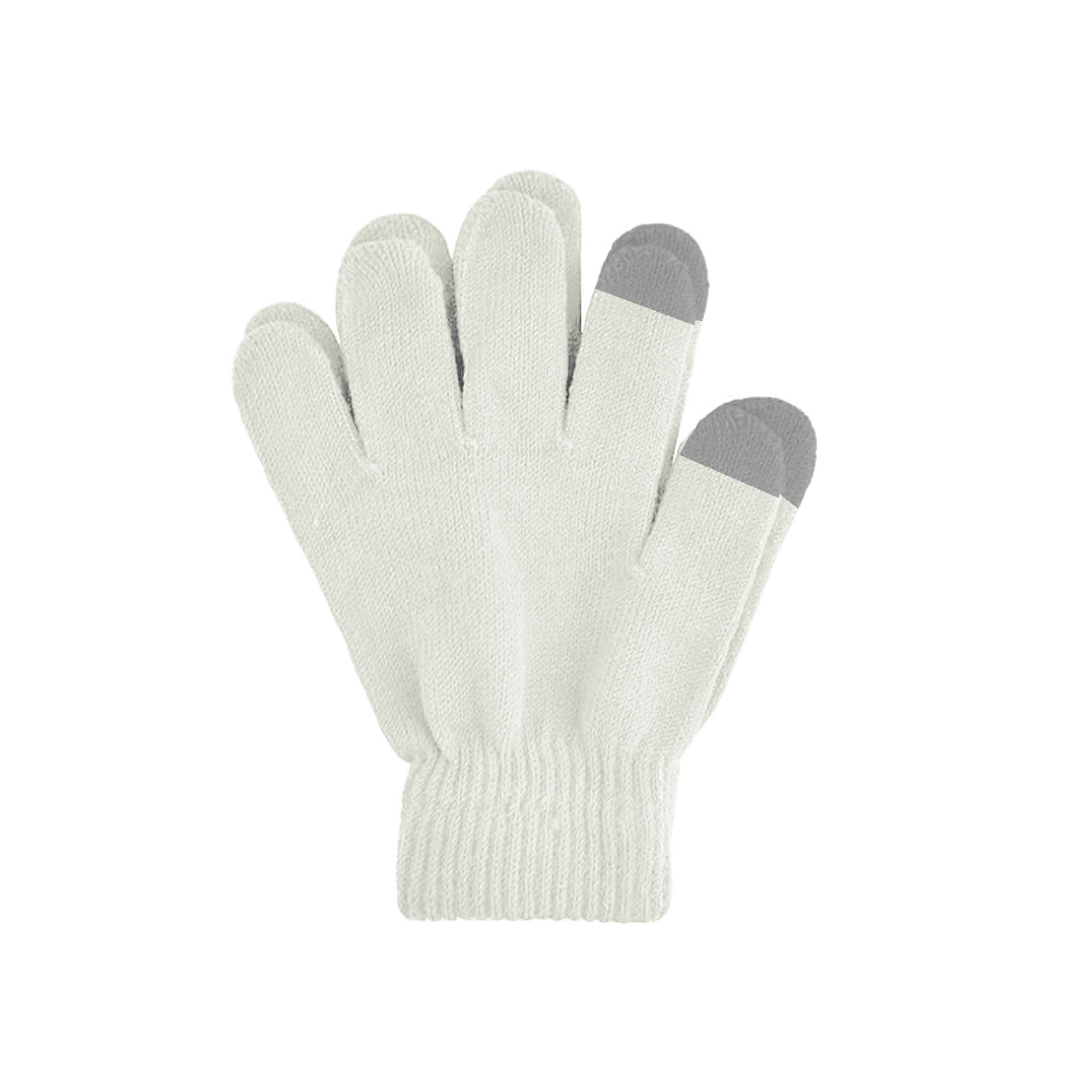 Adults Plain Knitted Gloves with Woven Label