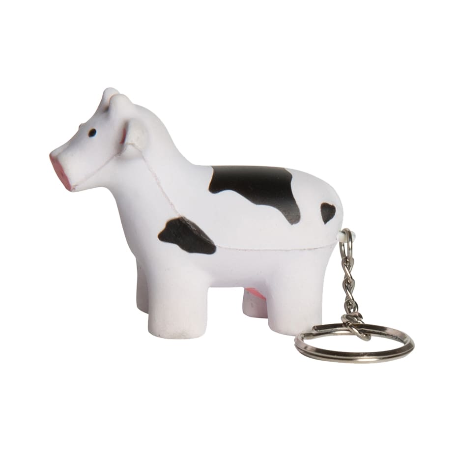 Keyring with Cow Stress Reliever