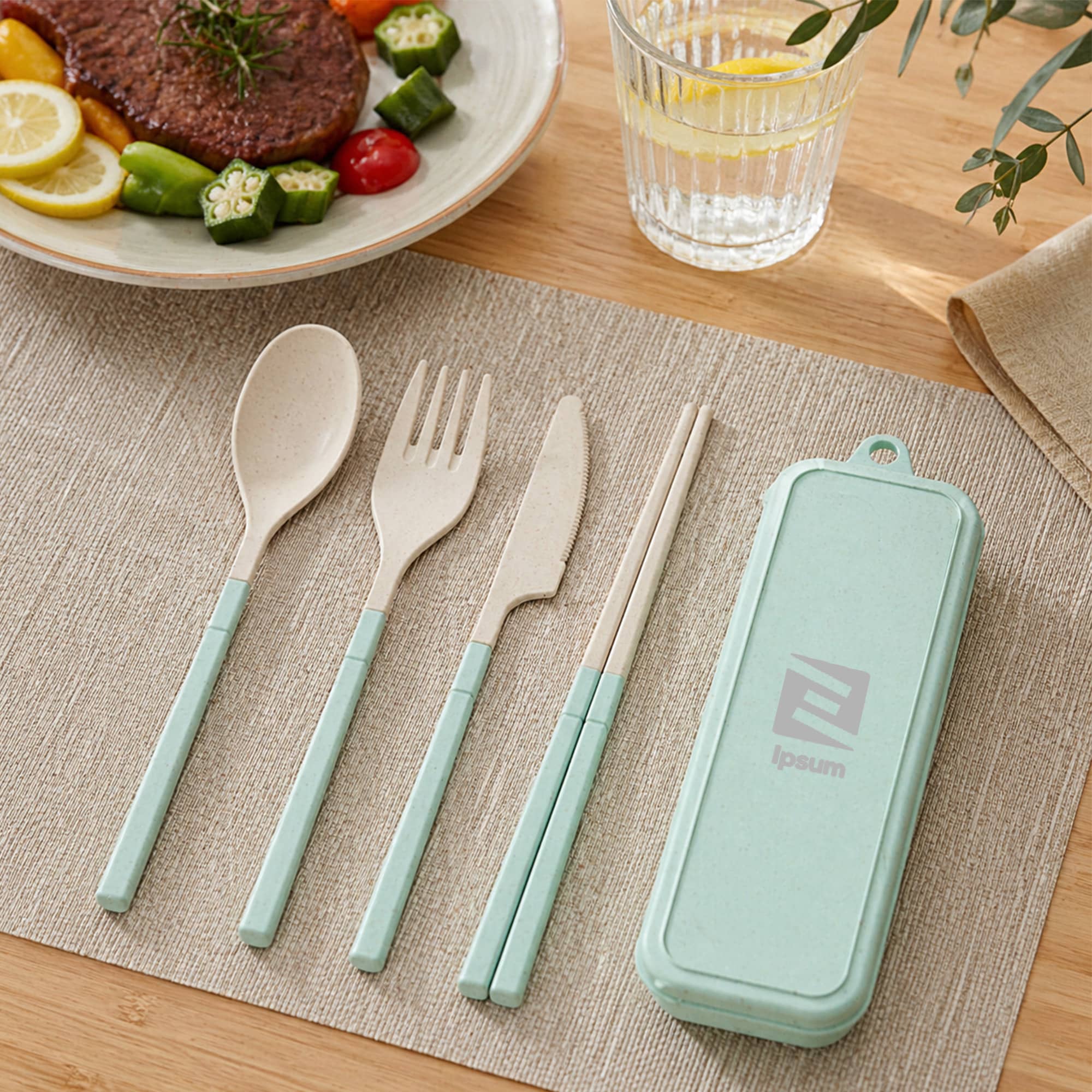 4 Pieces Travel Utensils Set