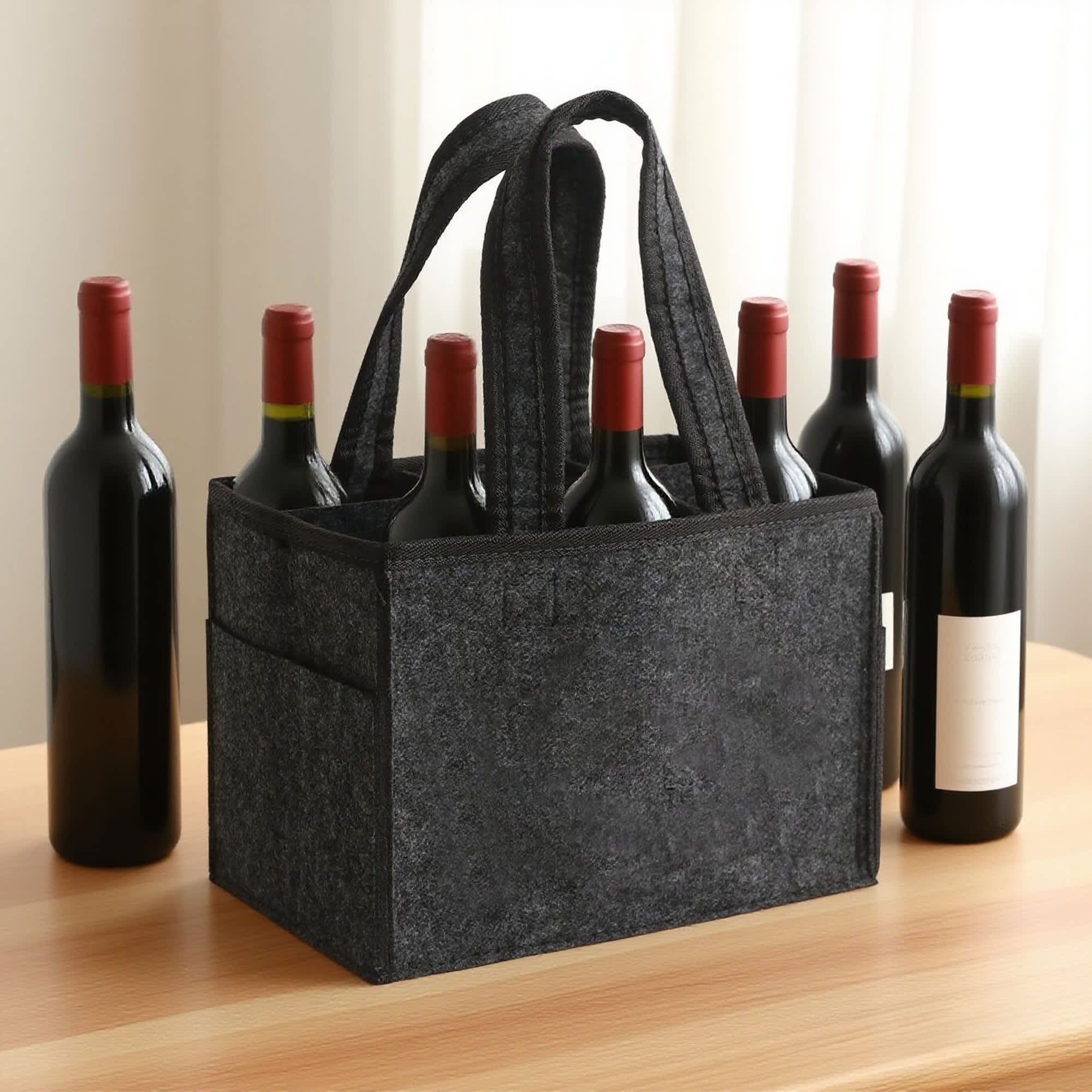 Felt Wine Tote Bag