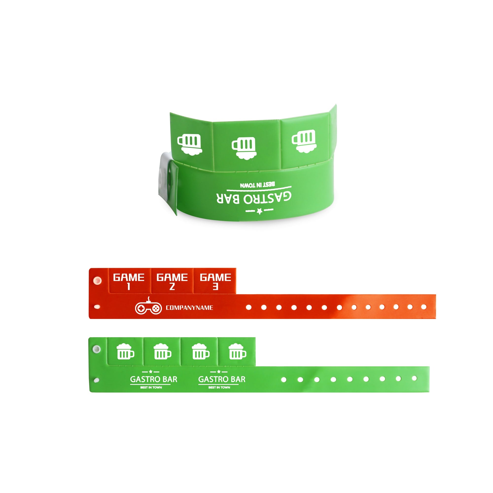 Tabbed Disposable PVC Wristband