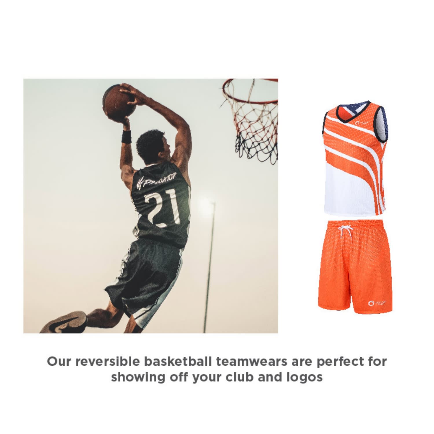 Unisex Adults 100% Polyester Sublimated Reversible Basketball Shorts