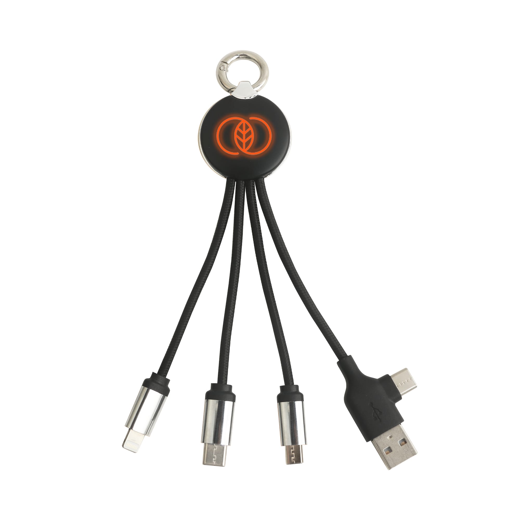 Round Shaped Light Up Multi Charging Cable