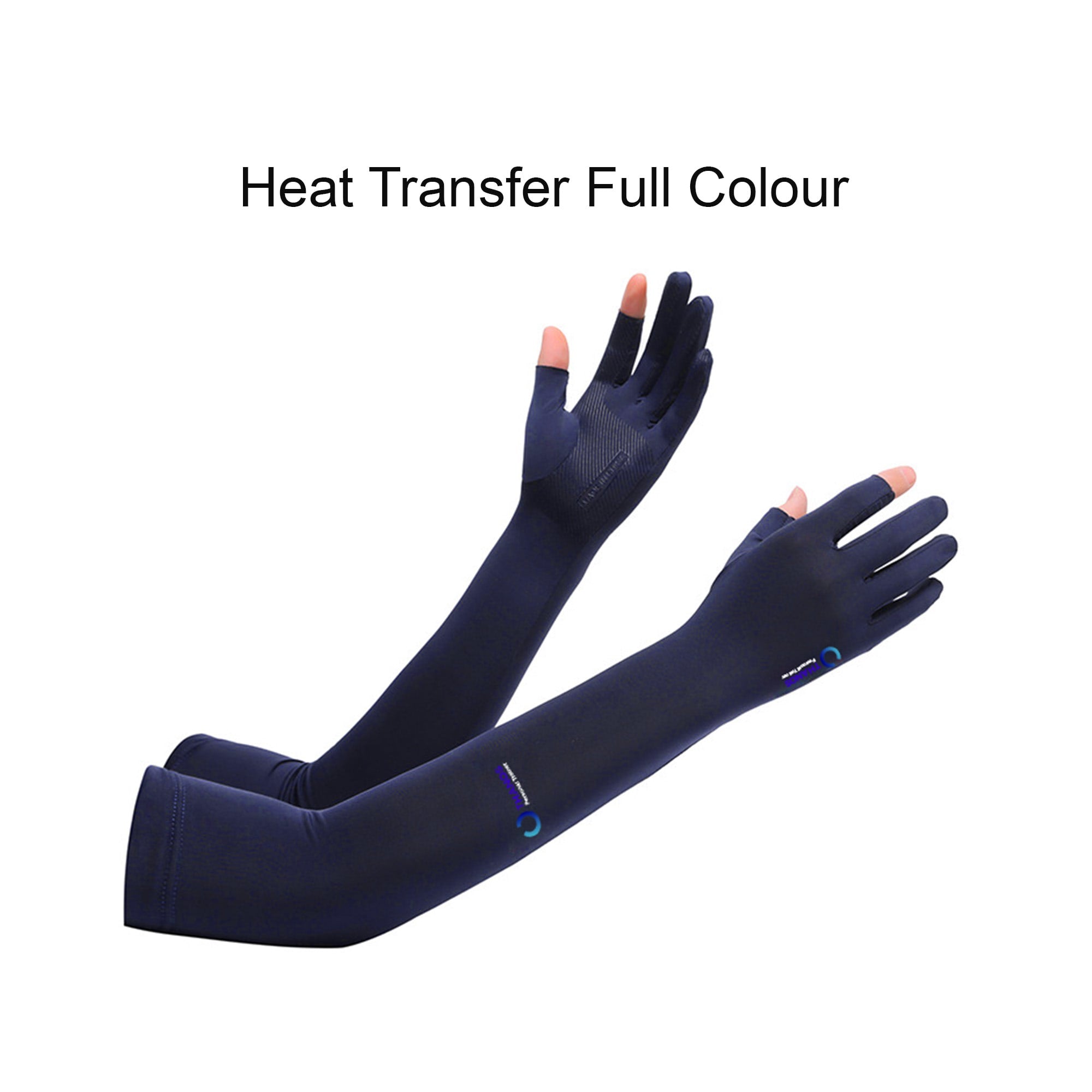 Long Sleeve Sun Protective Gloves with 2 Open Fingers