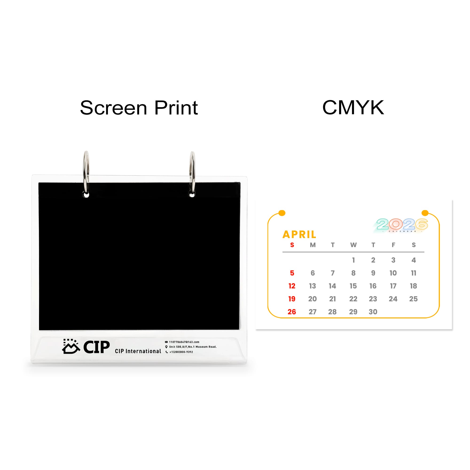 Acrylic Desk Calendar and Photo Album Organizer