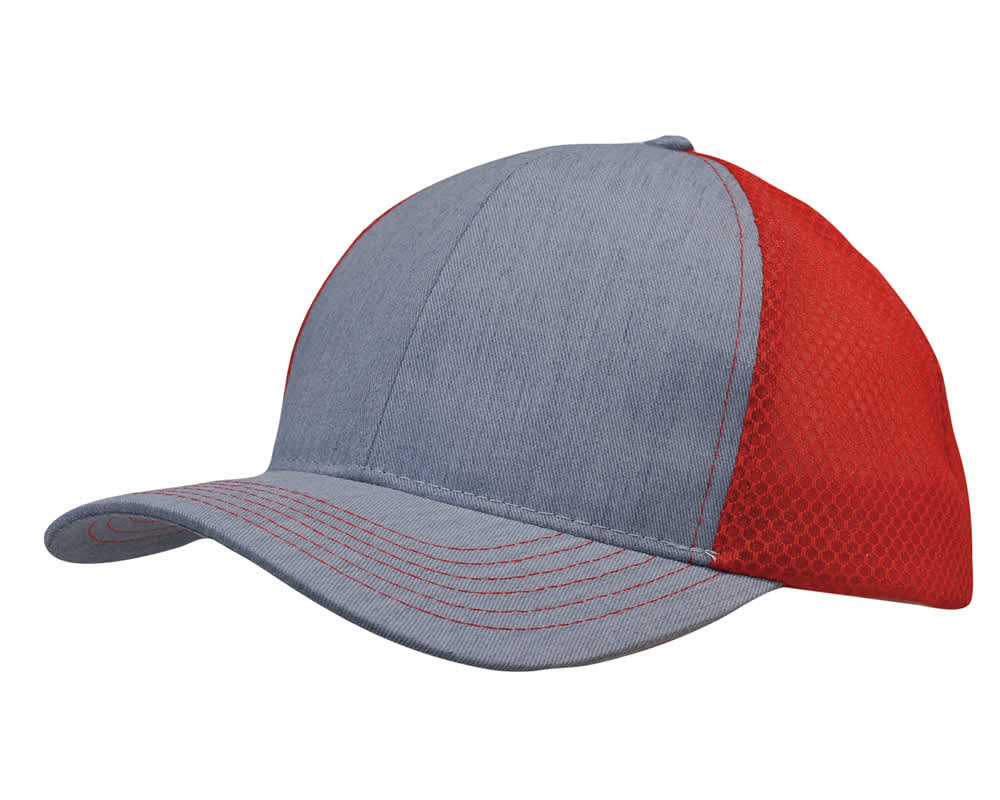 Light Brushed Poly Cotton Marle with honeycomb mesh