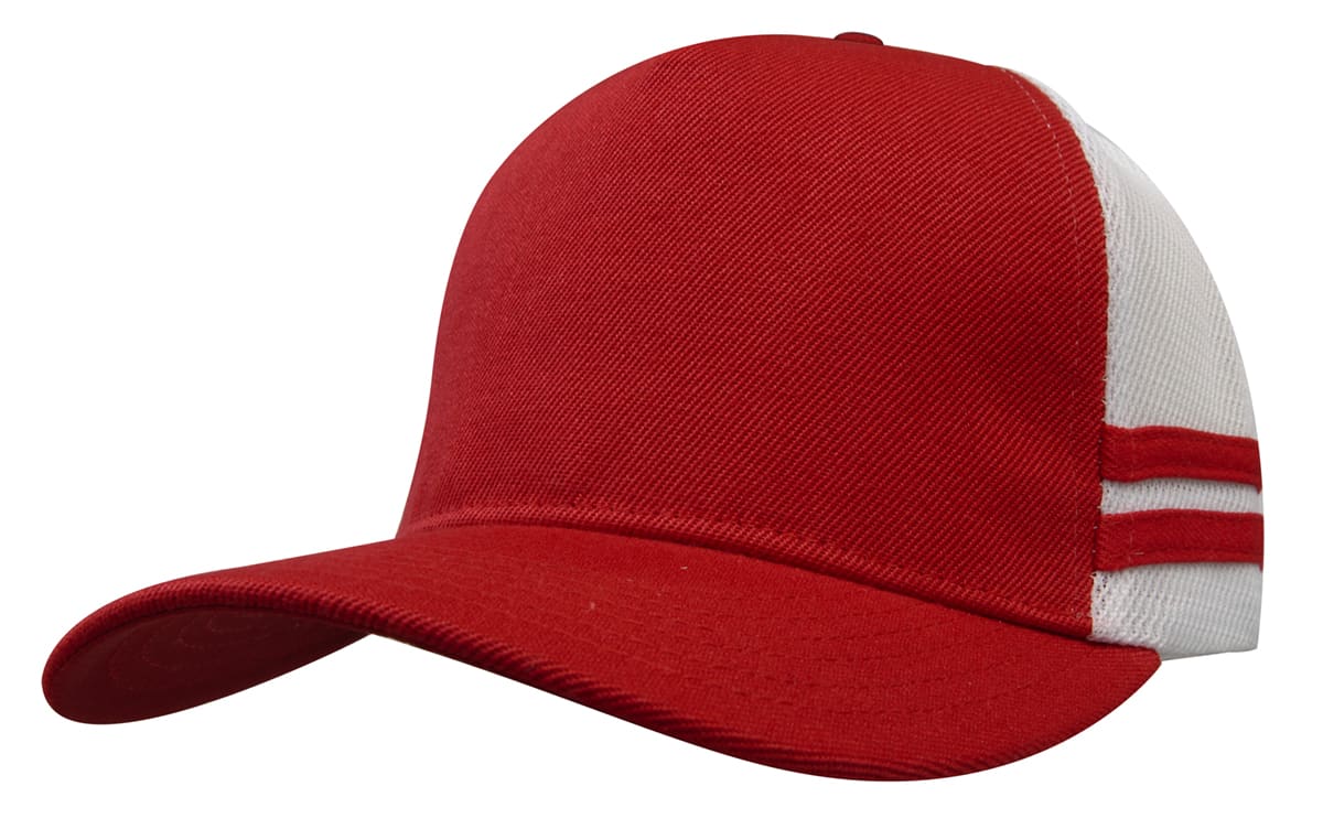 American Premium Twill/Mesh Deep Fit Trucker with Stripes