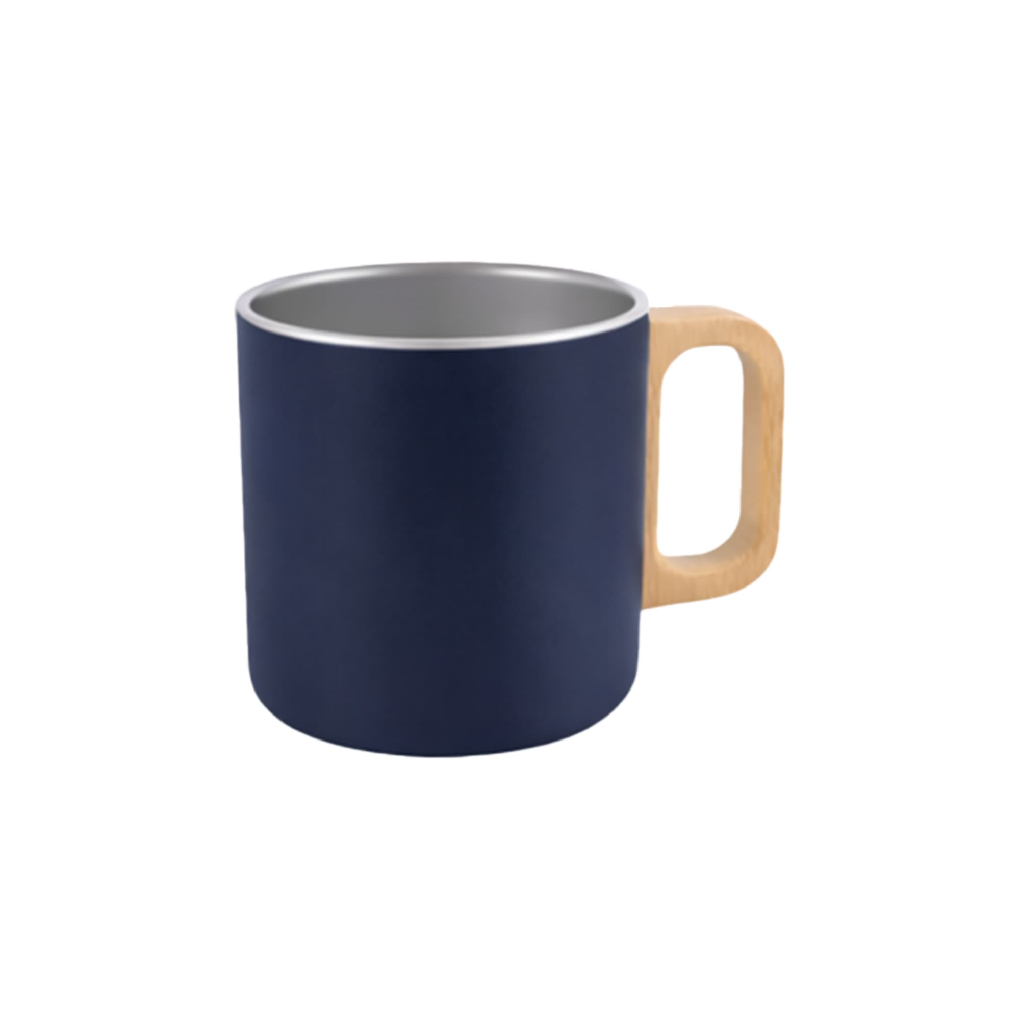 400ML Stainless Steel Insulated Mug with Wooden Handle
