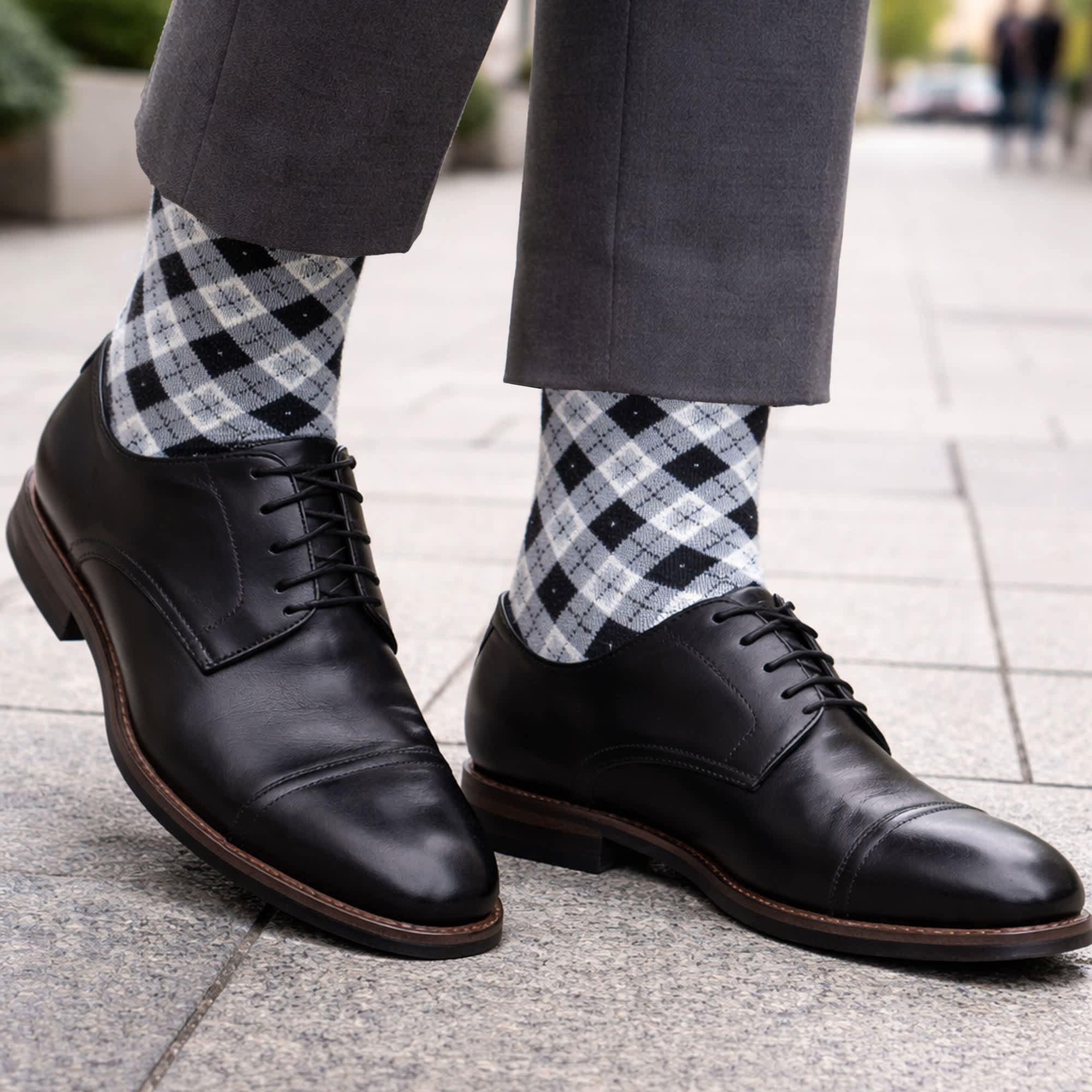 Crew Custom Pattern Woven Bamboo Socks - With Towel Bottom