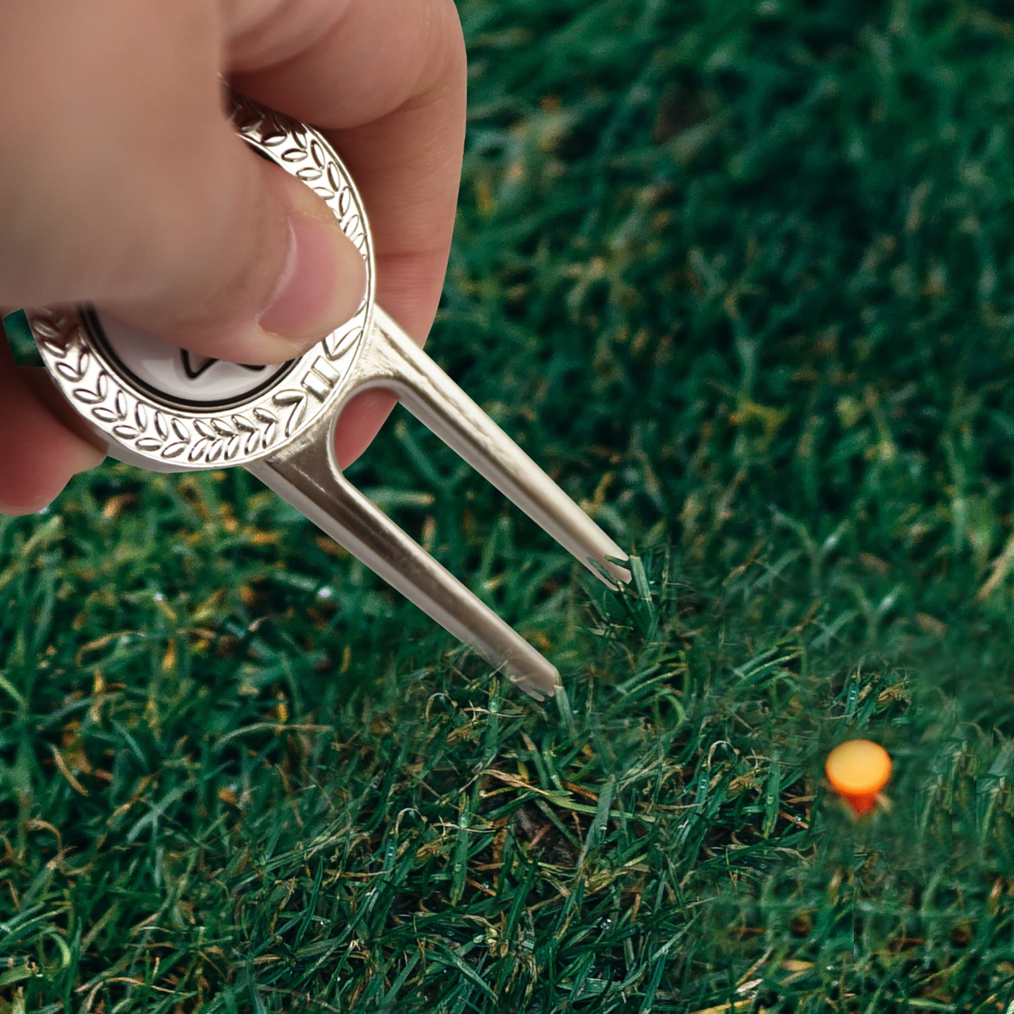 Custom Golfers Divot with Ball Marker