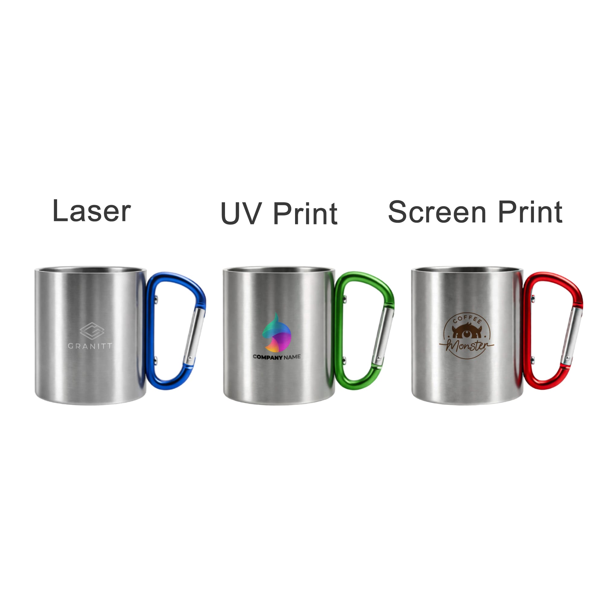 170ML/280ML Stainless Steel Insulated Travel Mug with Carabiner Handle