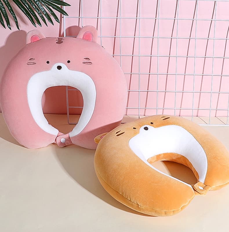 Tiger Shaped 2 In 1 Travel Pillow