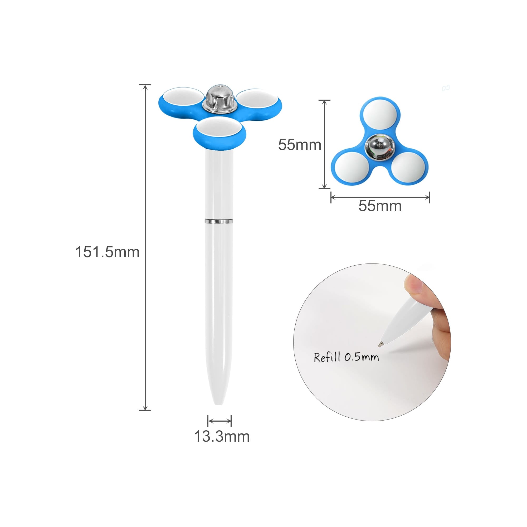 Spinning Topper Fidget Pen B