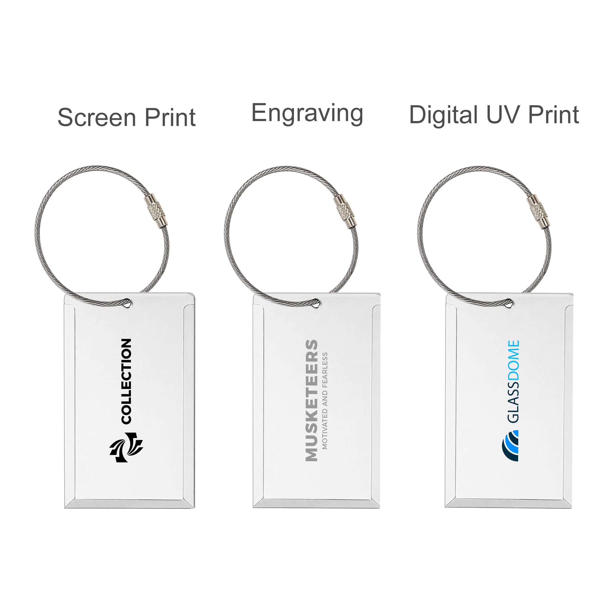 Square Aluminium Luggage Tag C