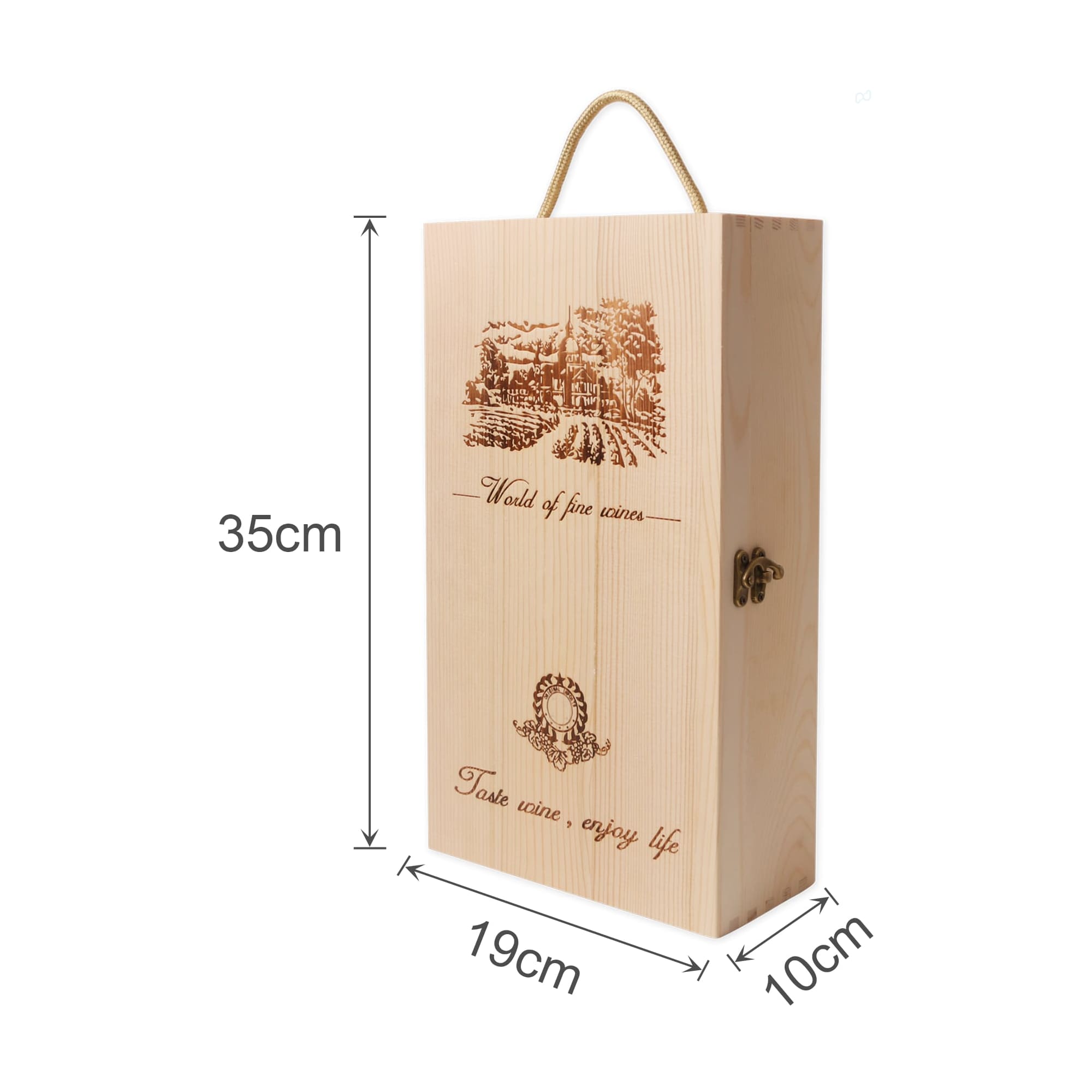 Double Bottle Wooden Wine Box