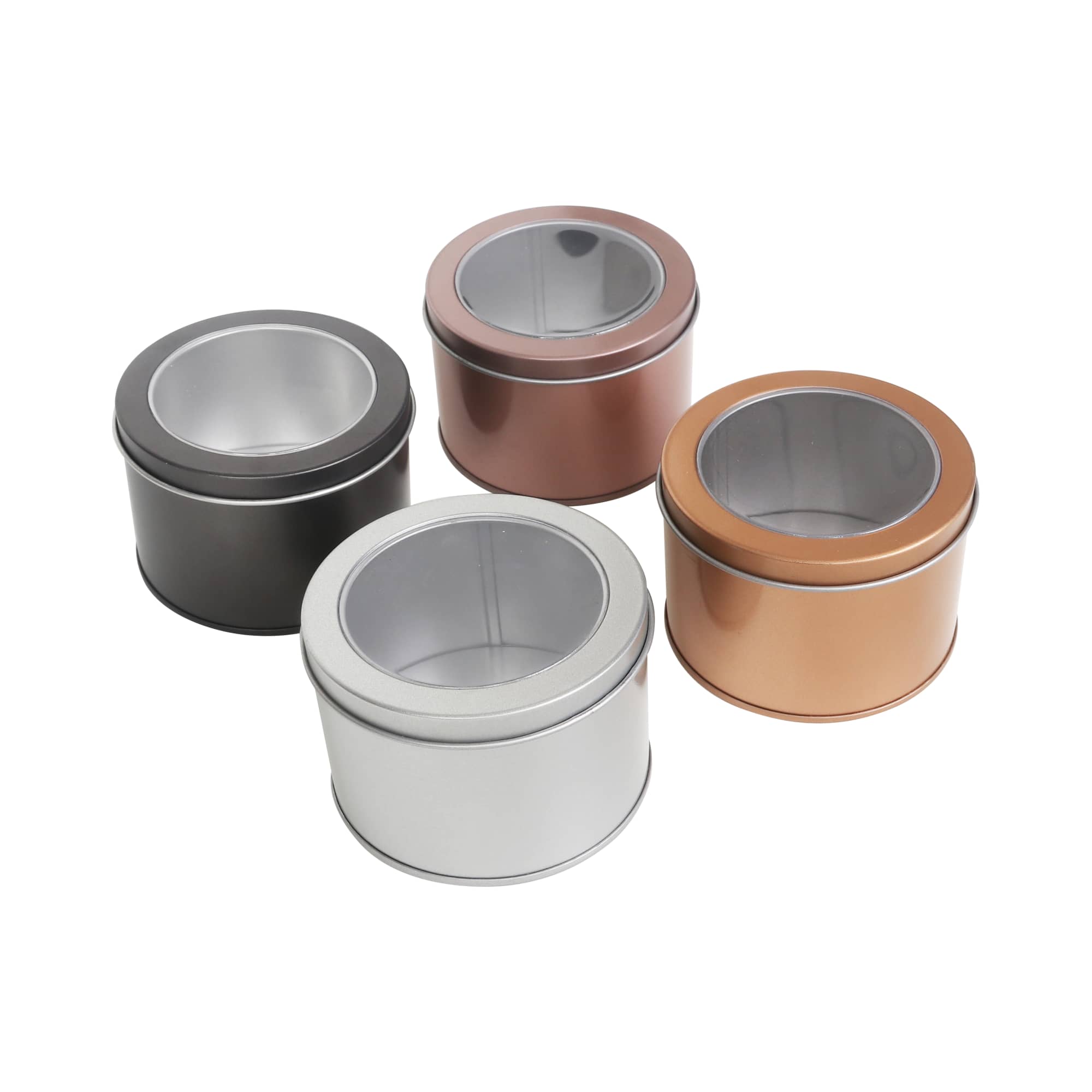 Medium Tin can with  Transparent Window (90 x 60mm)