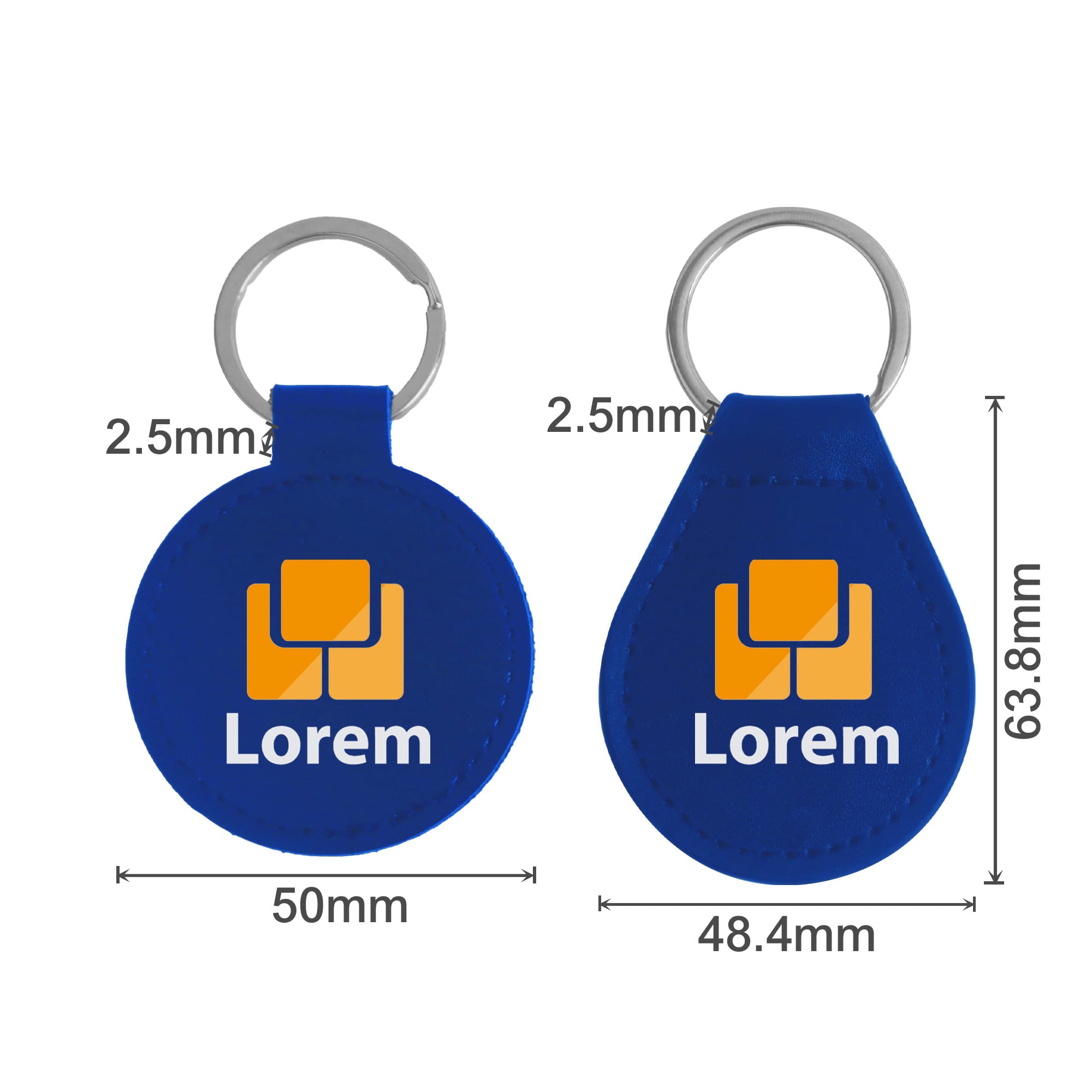 Classic PU Leather Keyring