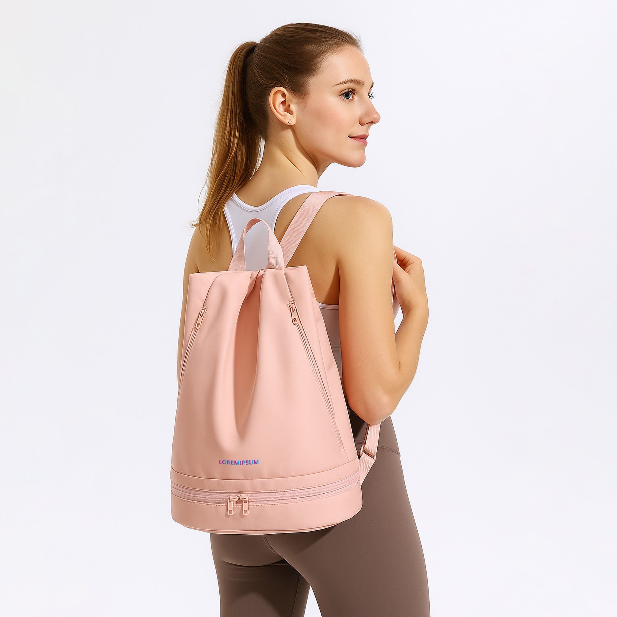 Wet And Dry Separation Backpack With Handle