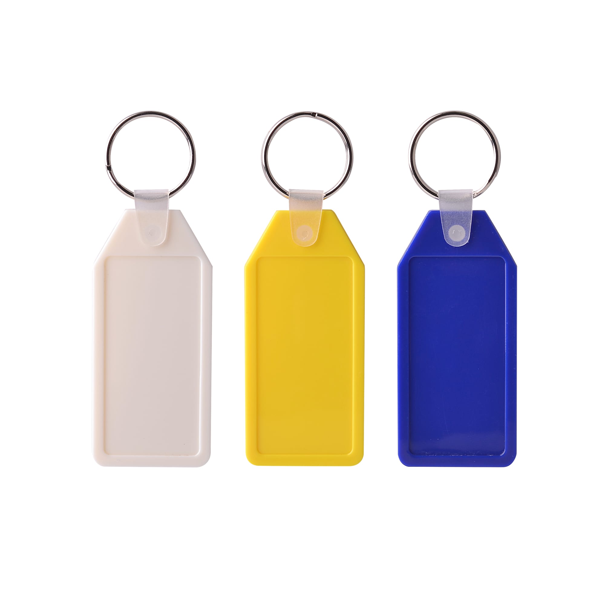 Long Hexagon Hard Plastic Keyring