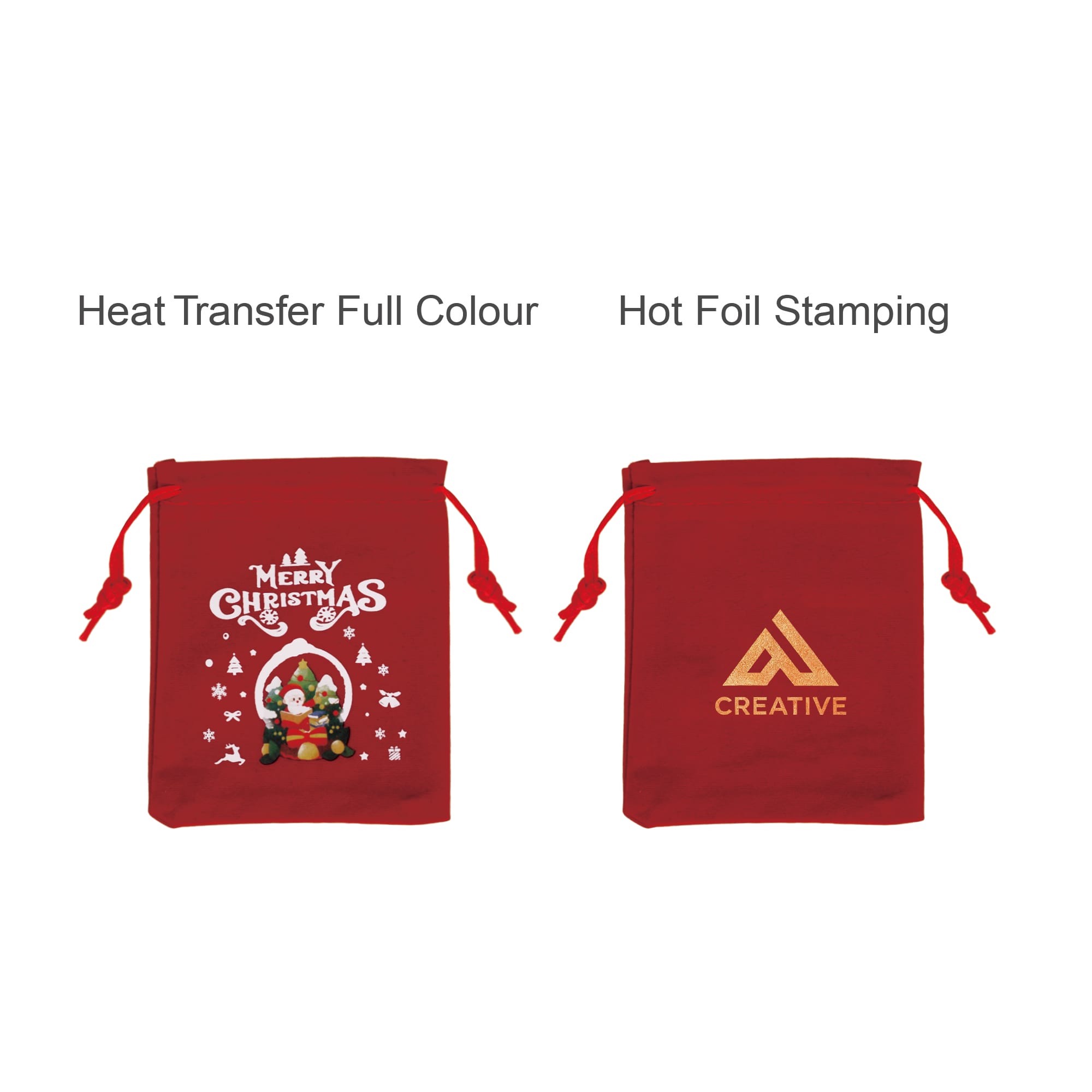 Christmas Drawstring Gift Bags
